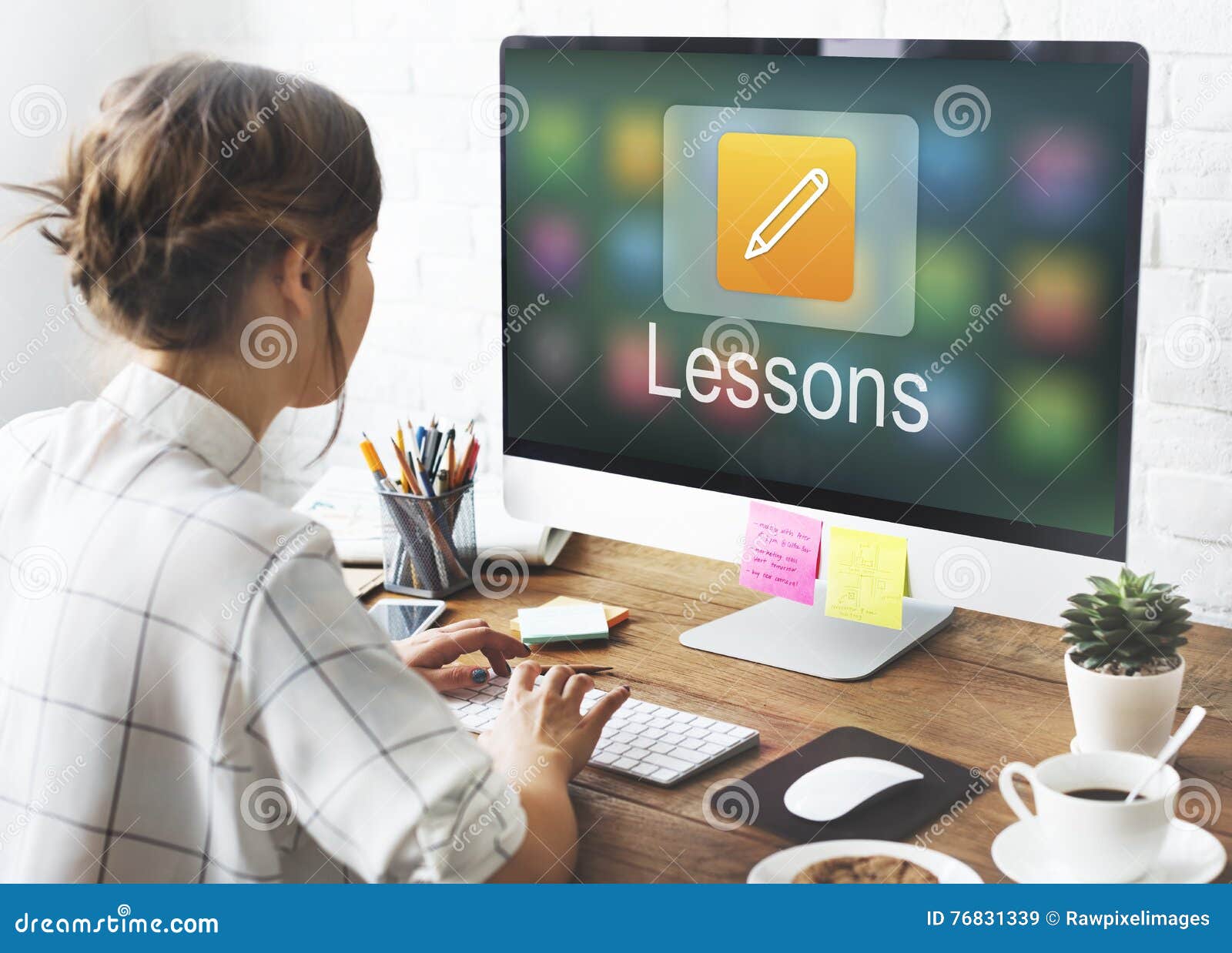 pencil icon online education learning graphic concept