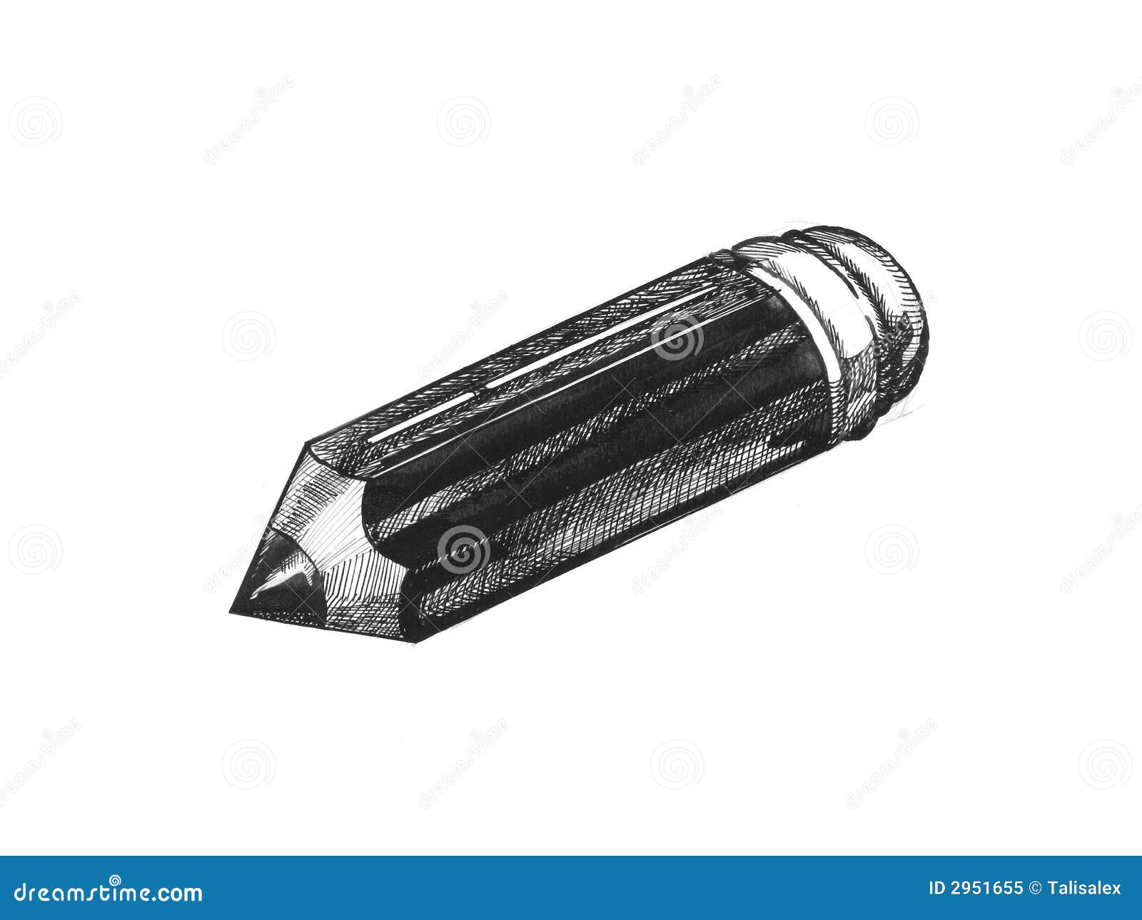 Pencil ink sketch stock illustration. Illustration of paper 2951655