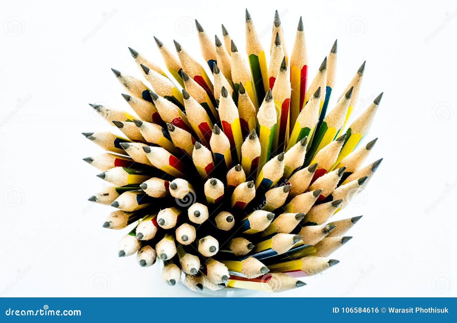 Pencil on Pure White Background Stock Photo - Image of pastel, print