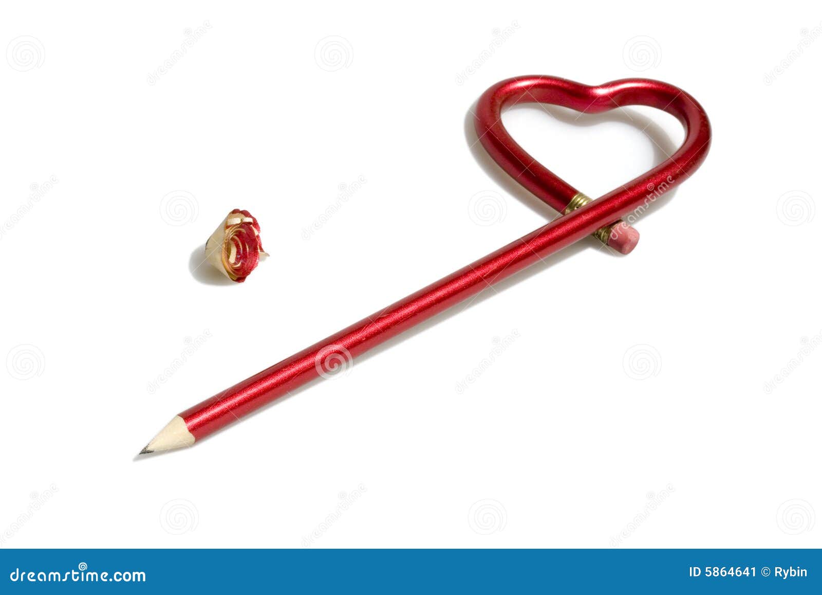 Pencil of love stock image. Image of romance, happy, isolated 5864641