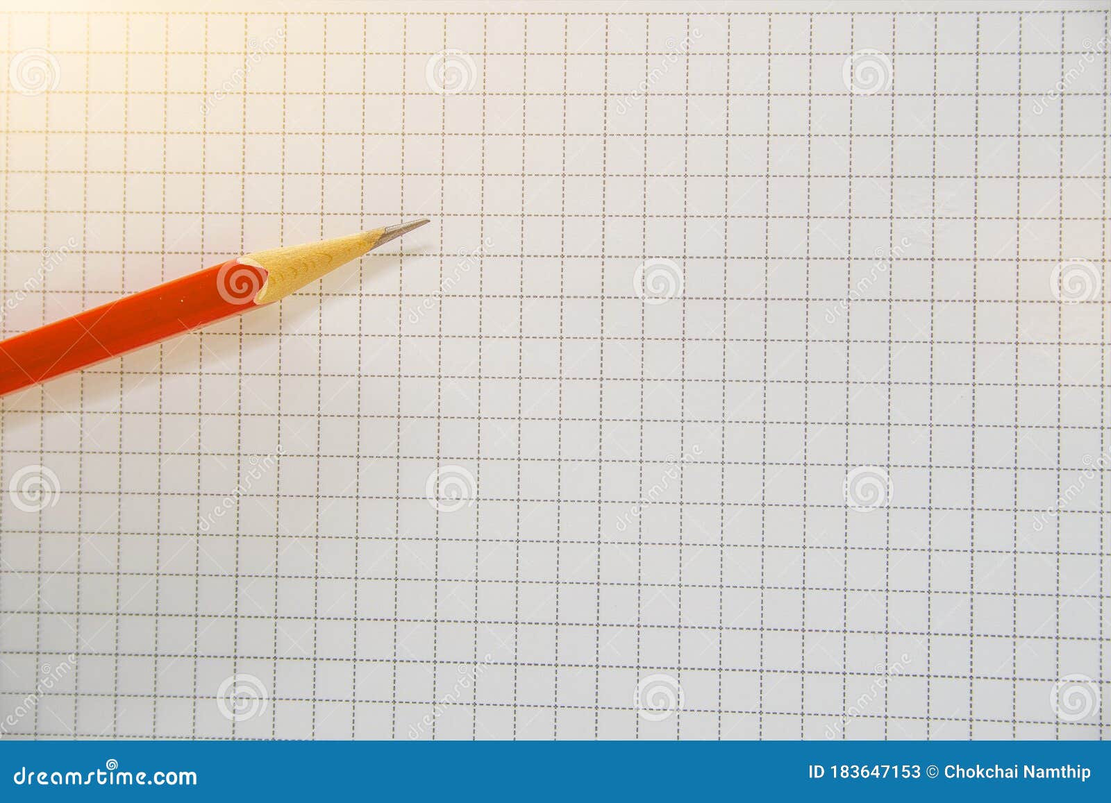 Pencil Red on the Grid Frame Paper Background Project Work Stock Image -  Image of colored, texture: 183647153