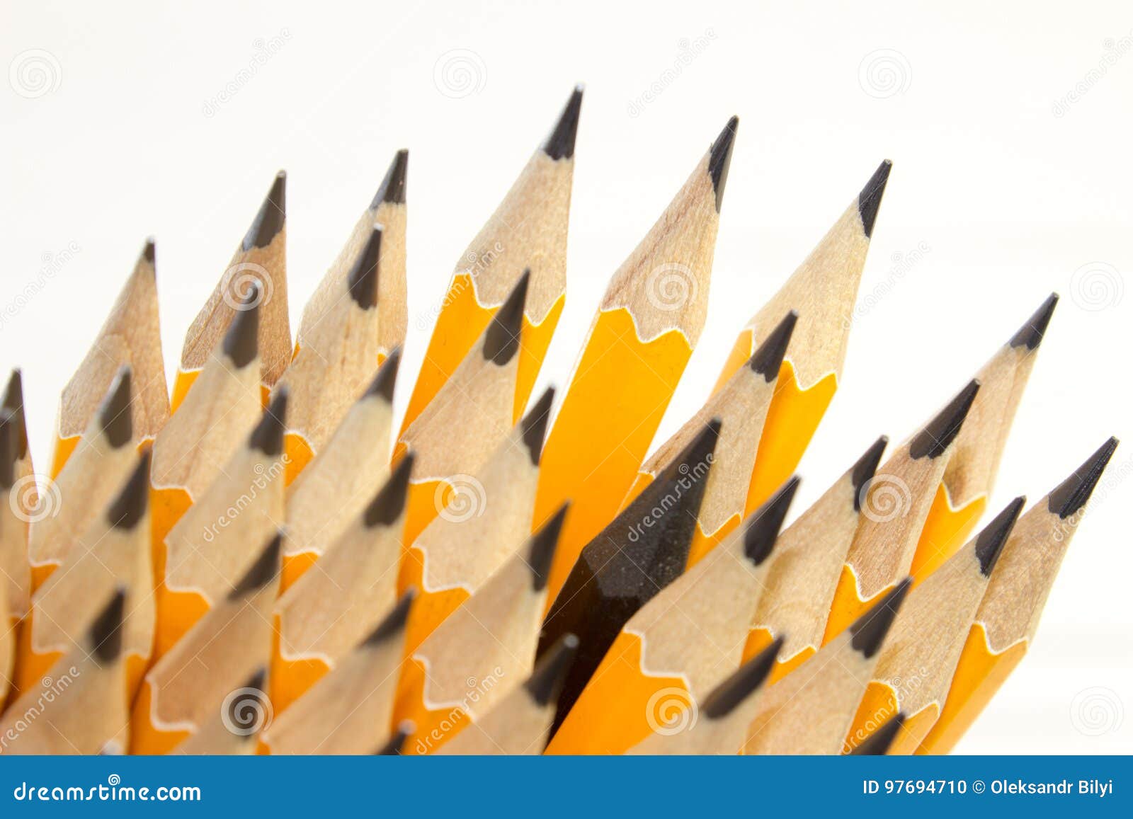 Pencil Rods into the Collision. , Business Ideas Stock Photo Image of