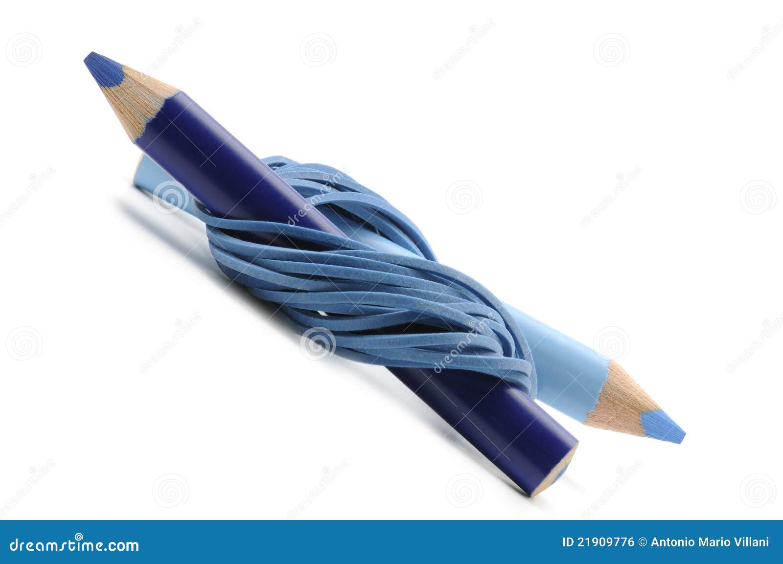 Pencil And Rubber Band Royalty Free Stock Image - Image: 21909776
