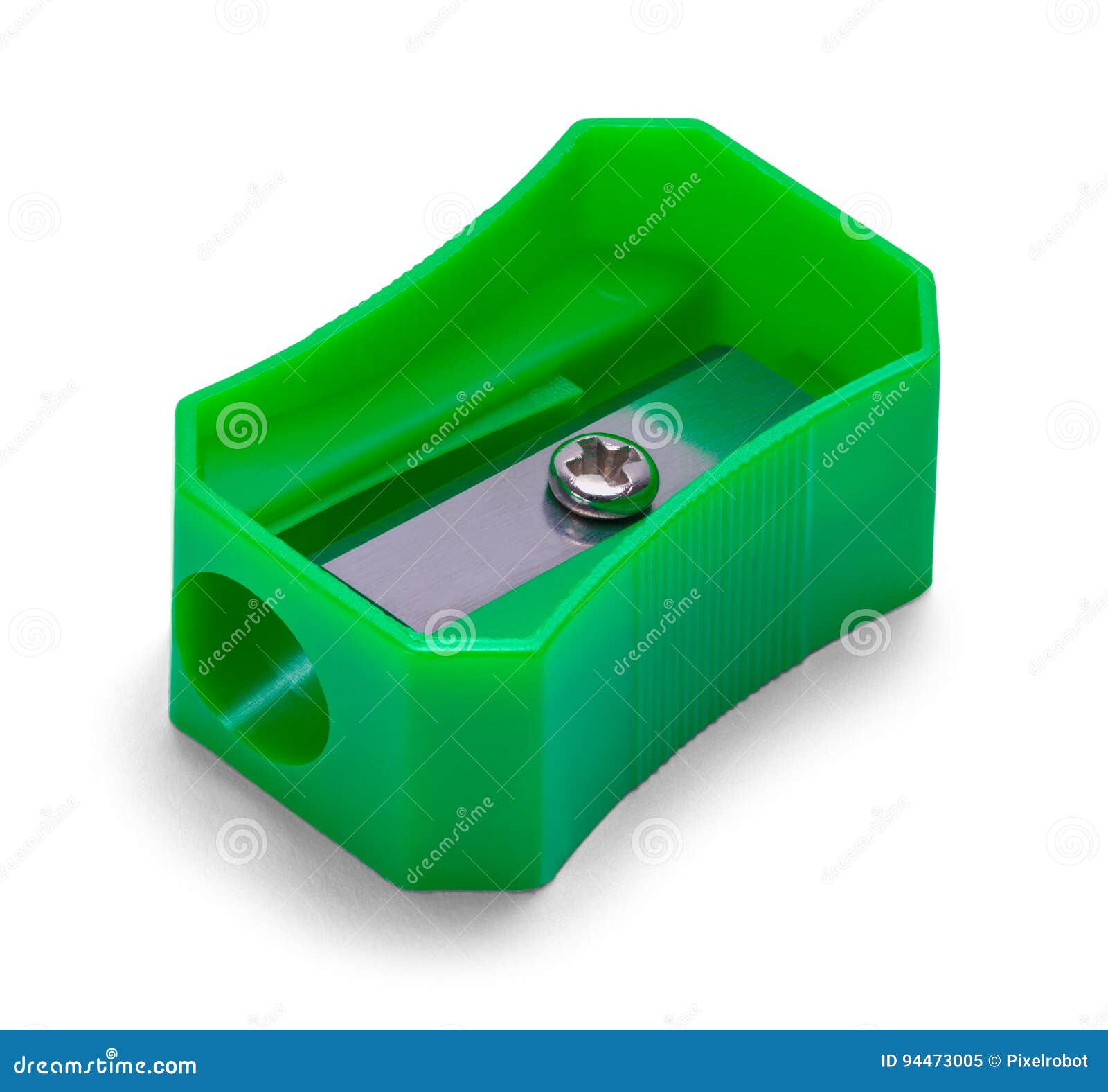 Pencil Sharpener Green stock image. Image of office, clean 94473005