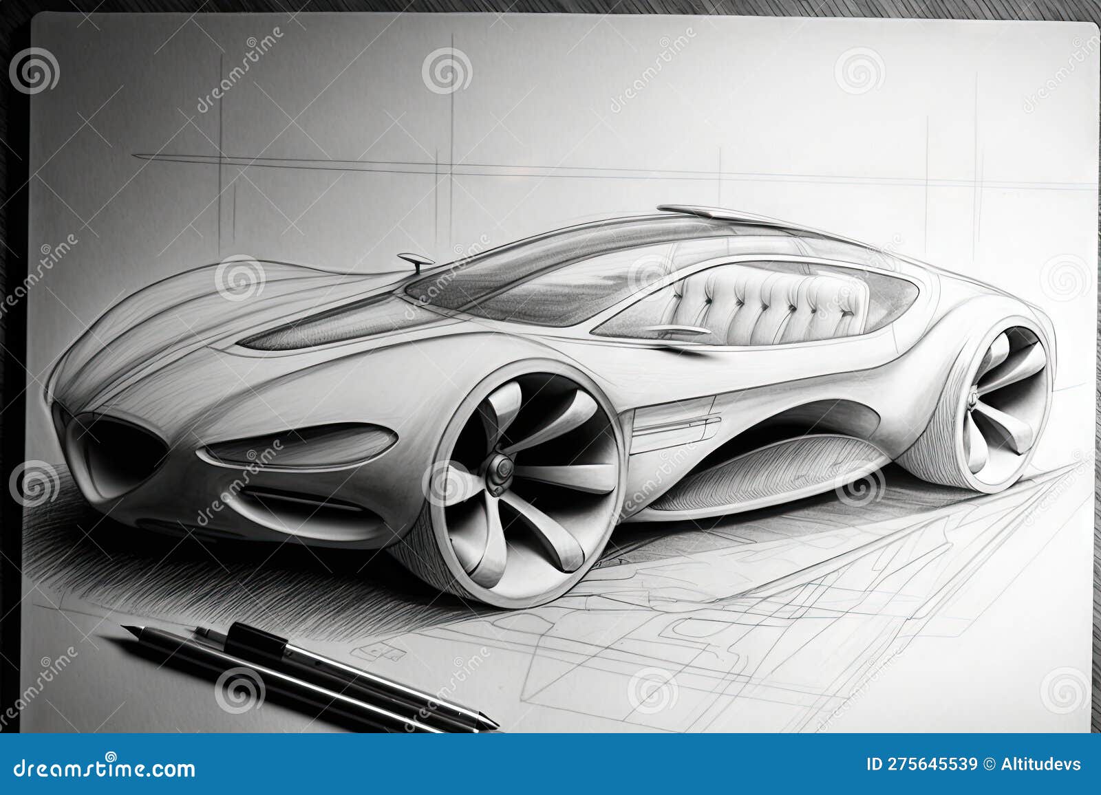 Design of an Idea in the Automotive Industry. Editorial Image -  Illustration of space, phone: 260410540