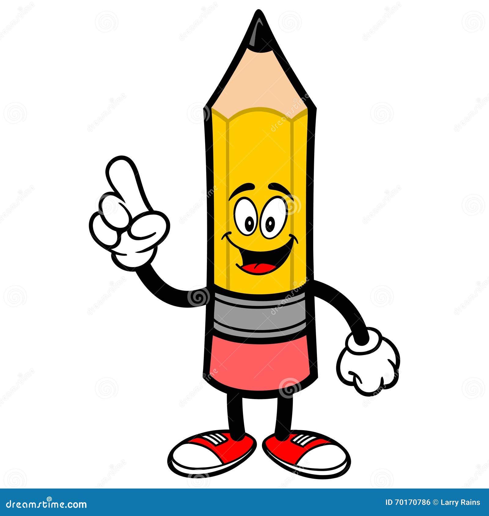 Pencil Talking stock vector. Illustration of pointing 70170786