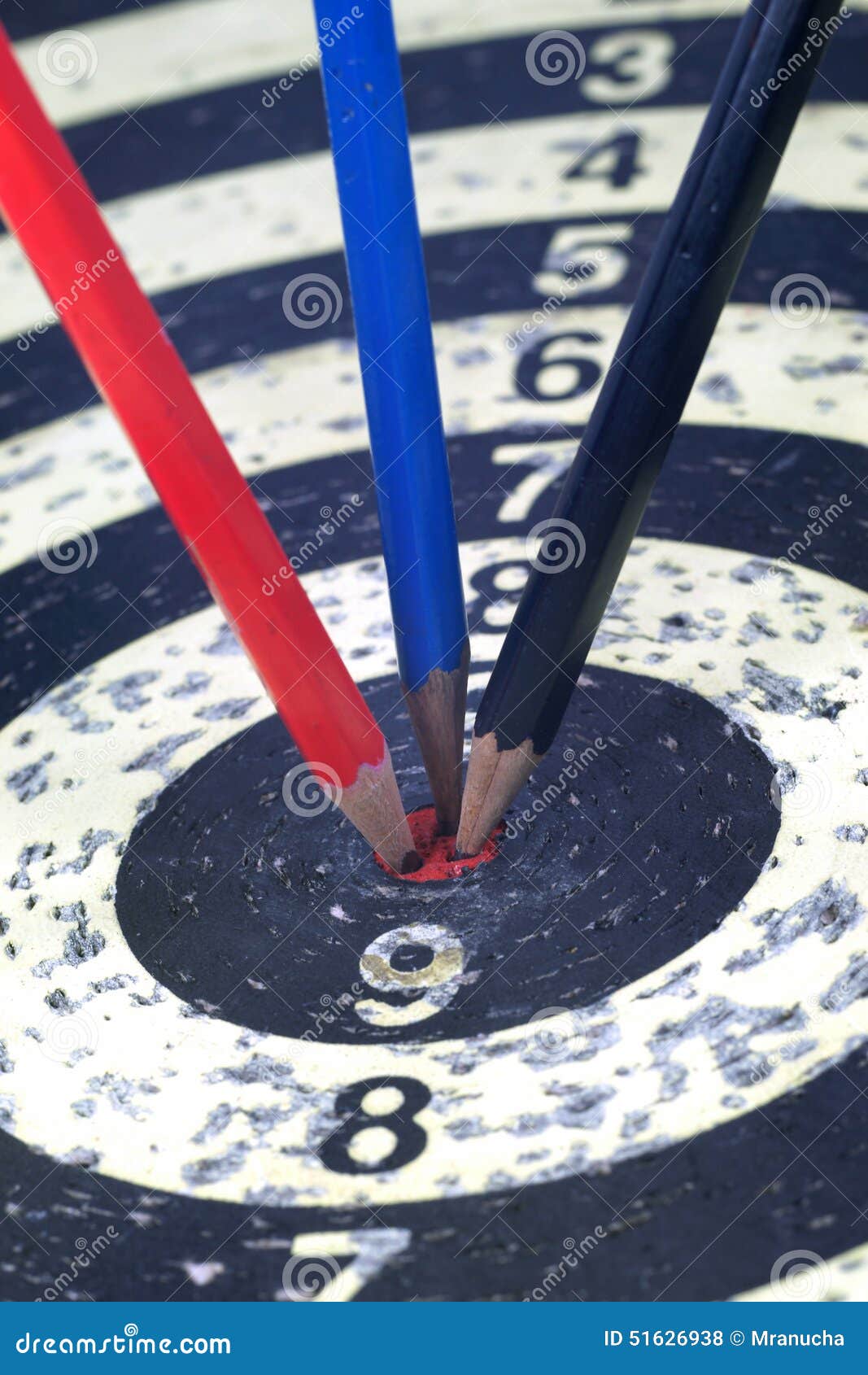 Pencil Target for Business Concept Stock Photo Image of game, pencil