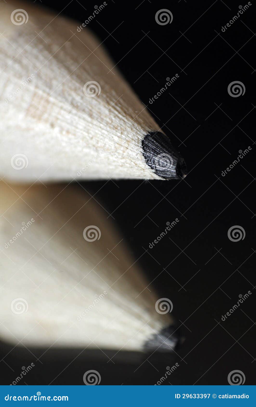 Pencil tip with reflection stock image. Image of marking 29633397