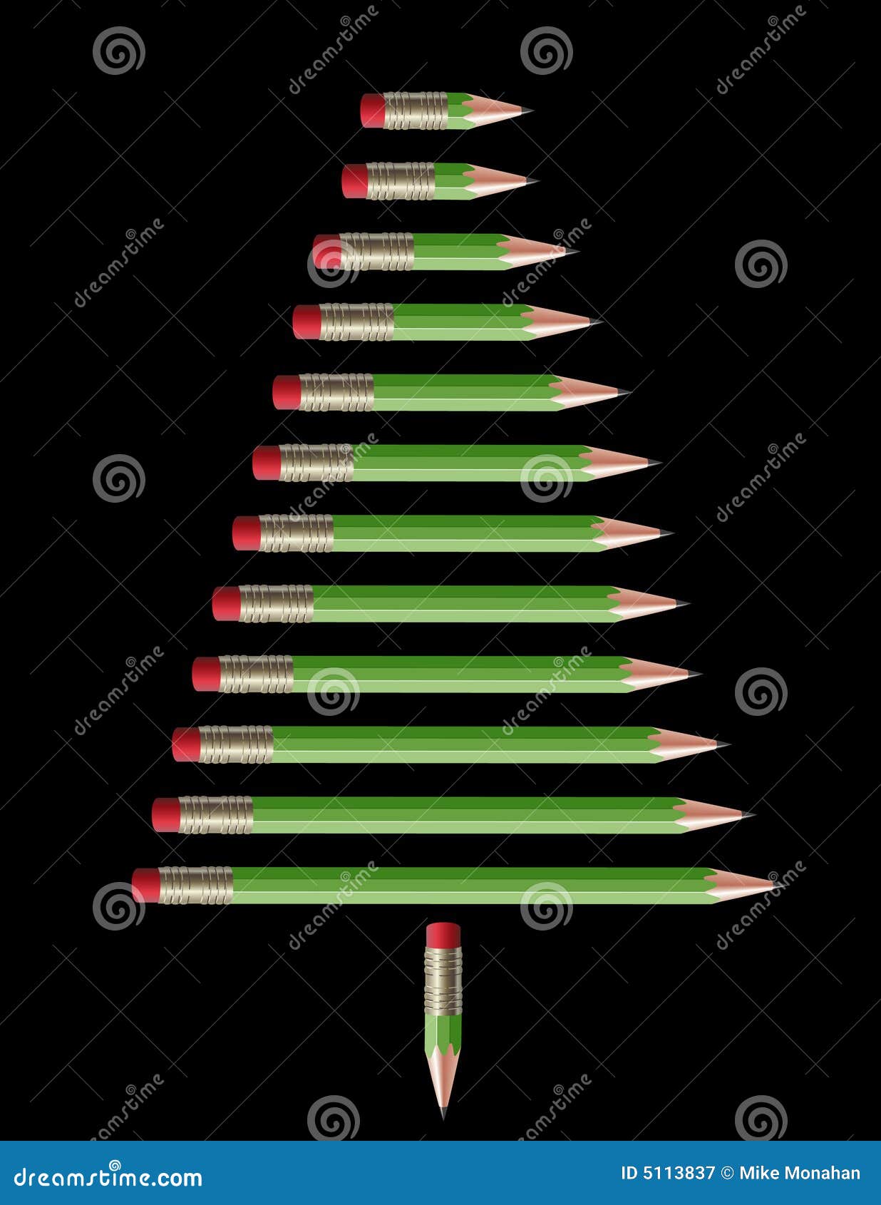 Pencil Tree stock vector. Illustration of point, design 5113837