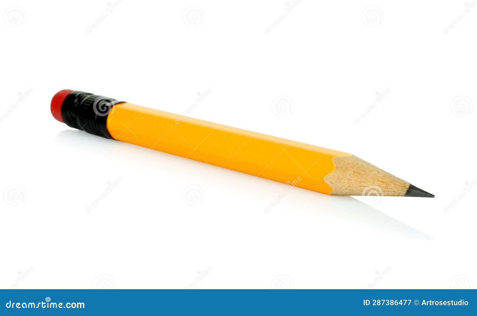 Pencil on a White Background Stock Image Image of concept