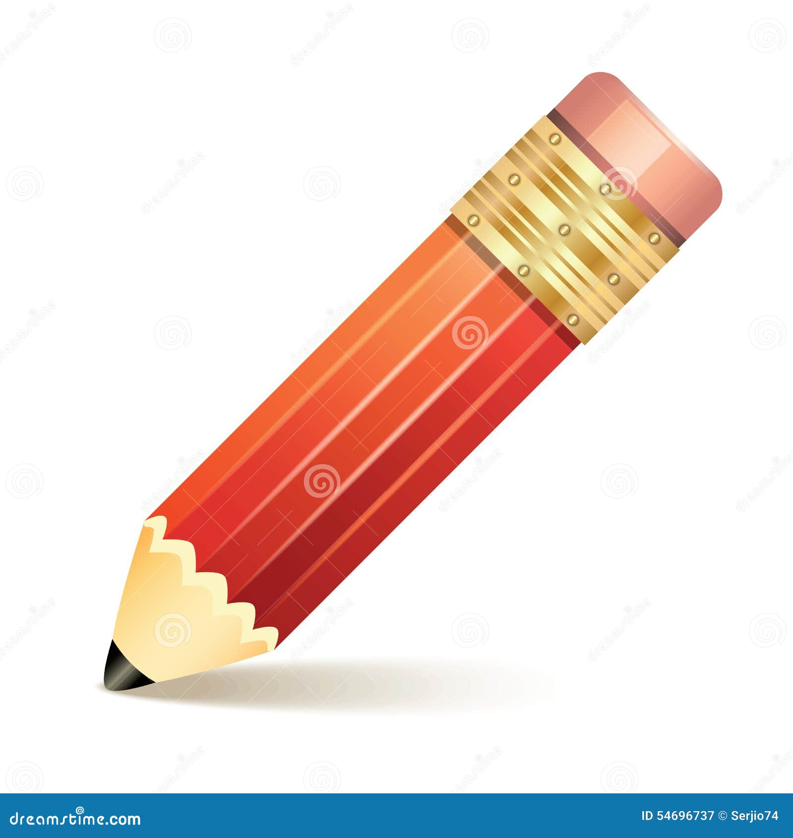 Pencil on White Background. Stock Vector Illustration of implement