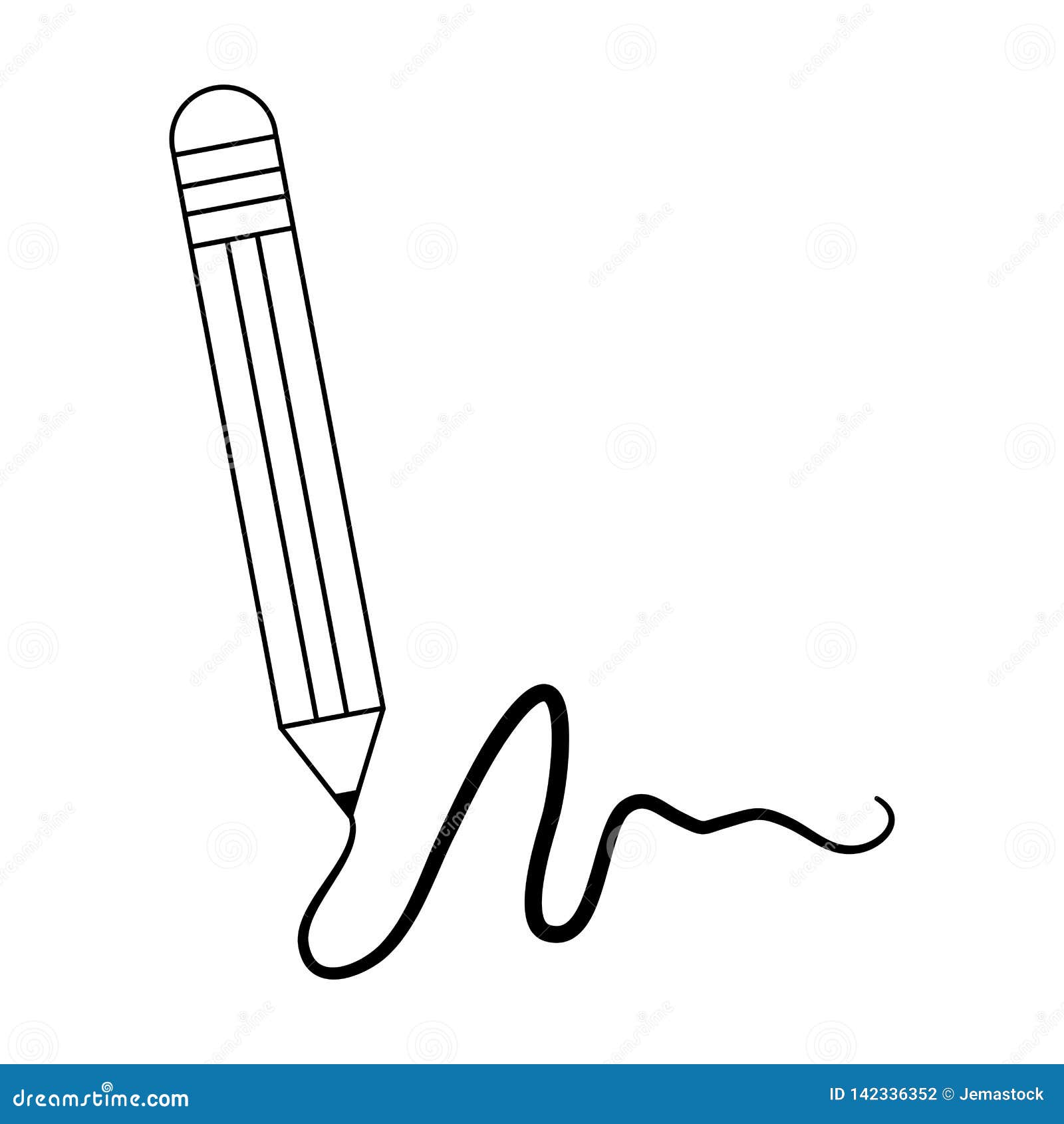 Pencil Writing Isolated Cartoon in Black and White Stock Vector - Illustration of office, edit: 142336352 Pencil Writing Isolated Cartoon in Black and White Stock Vector - Illustration of office, edit: 142336352