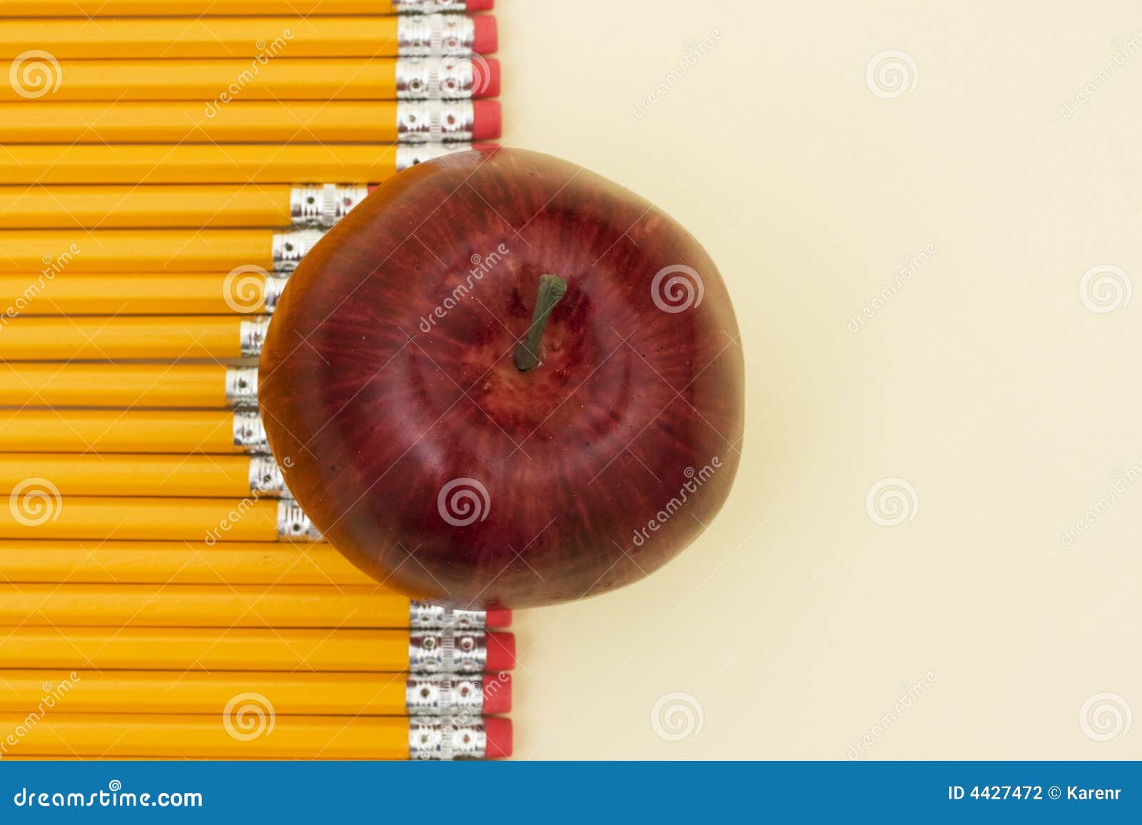 Pencils With Apple Stock Photo Image Of Education Office 4427472