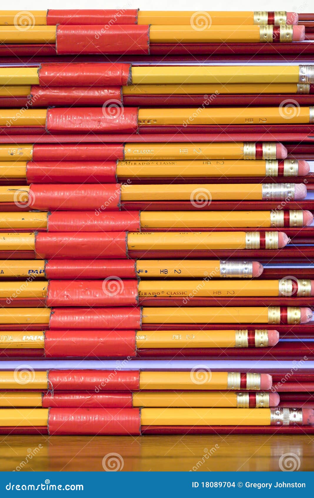 Pencils in binders. stock photo. Image of back, education 18089704