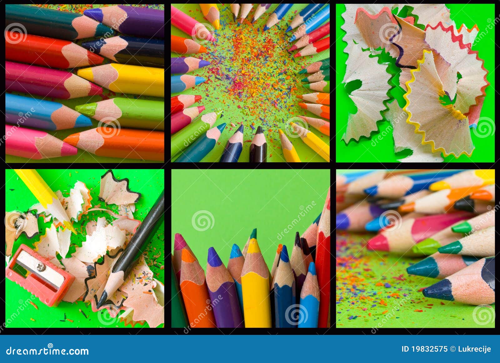 Pencils collage stock image. Image of abstract, education 19832575