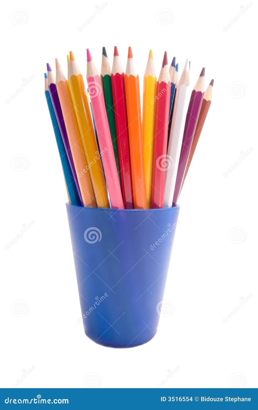 Pencils in cup stock photo. Image of creativity, closeup 3516554