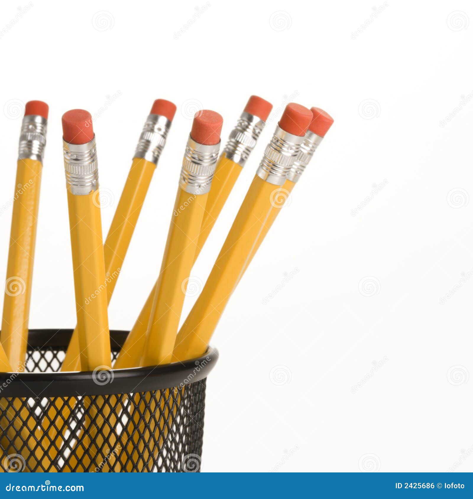 Pencils in holder. stock photo. Image of writing, photograph 2425686