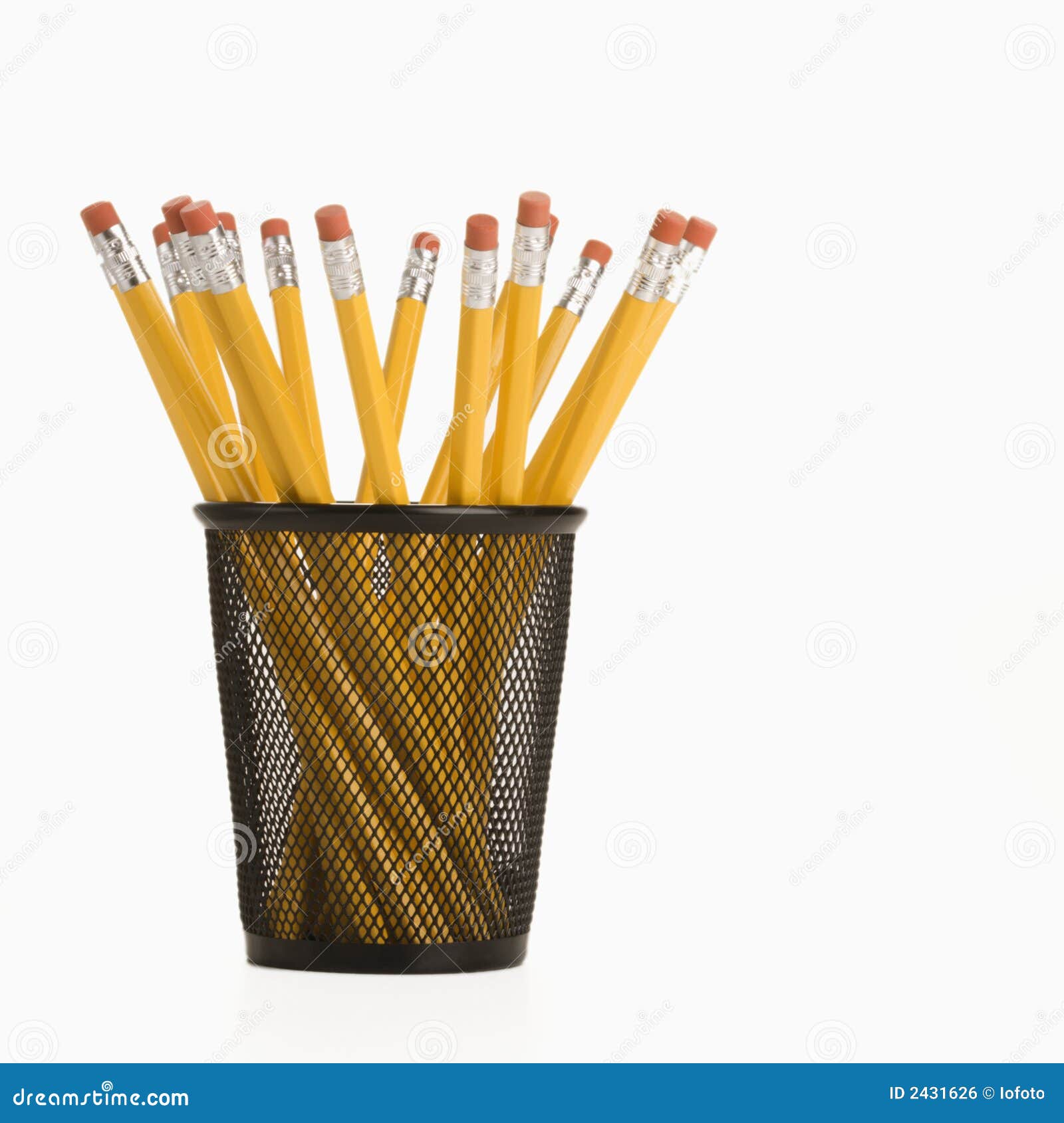 Pencils in holder. stock photo. Image of colour, life 2431626