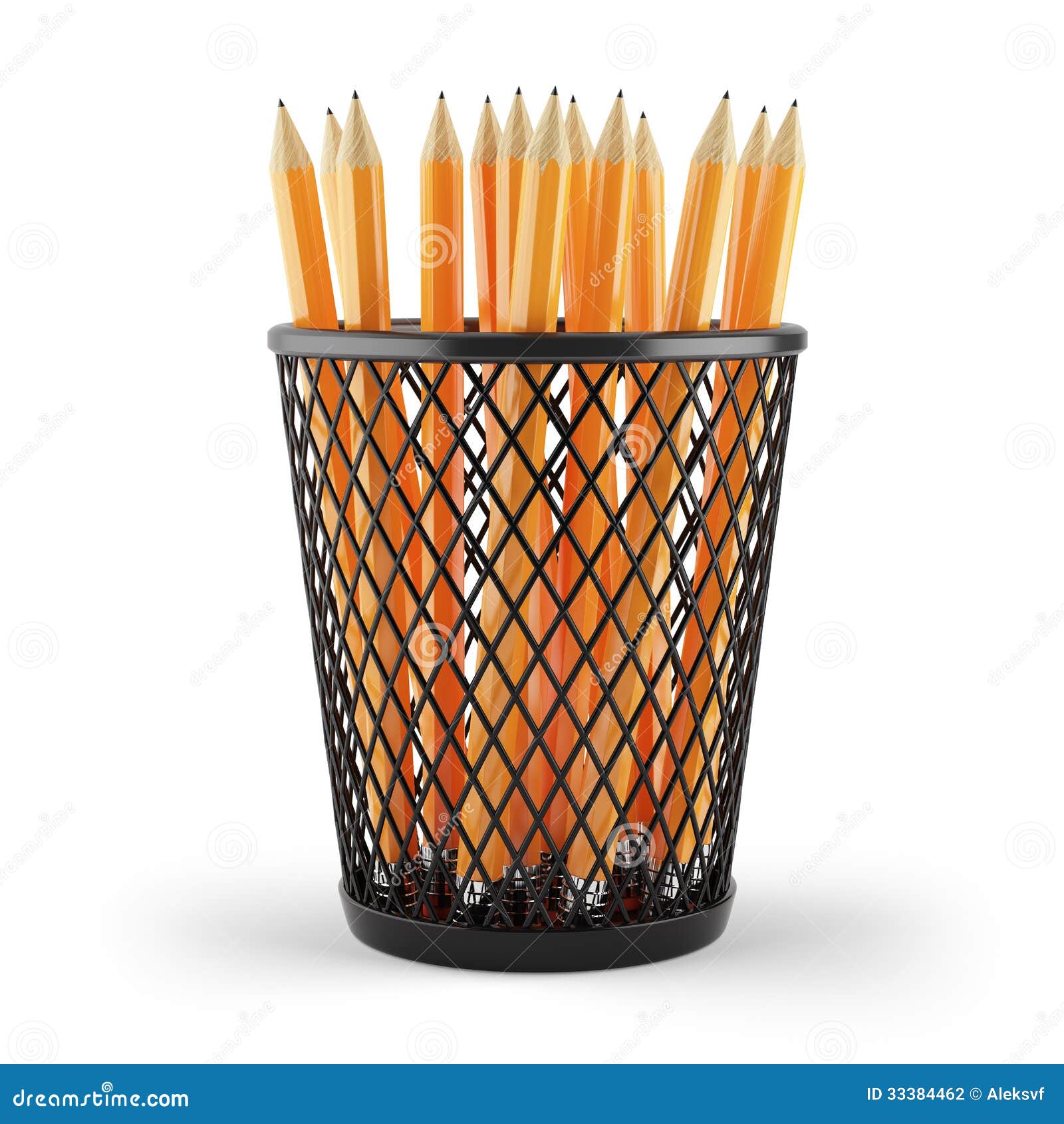 Pencils in holder stock illustration. Illustration of objects 33384462