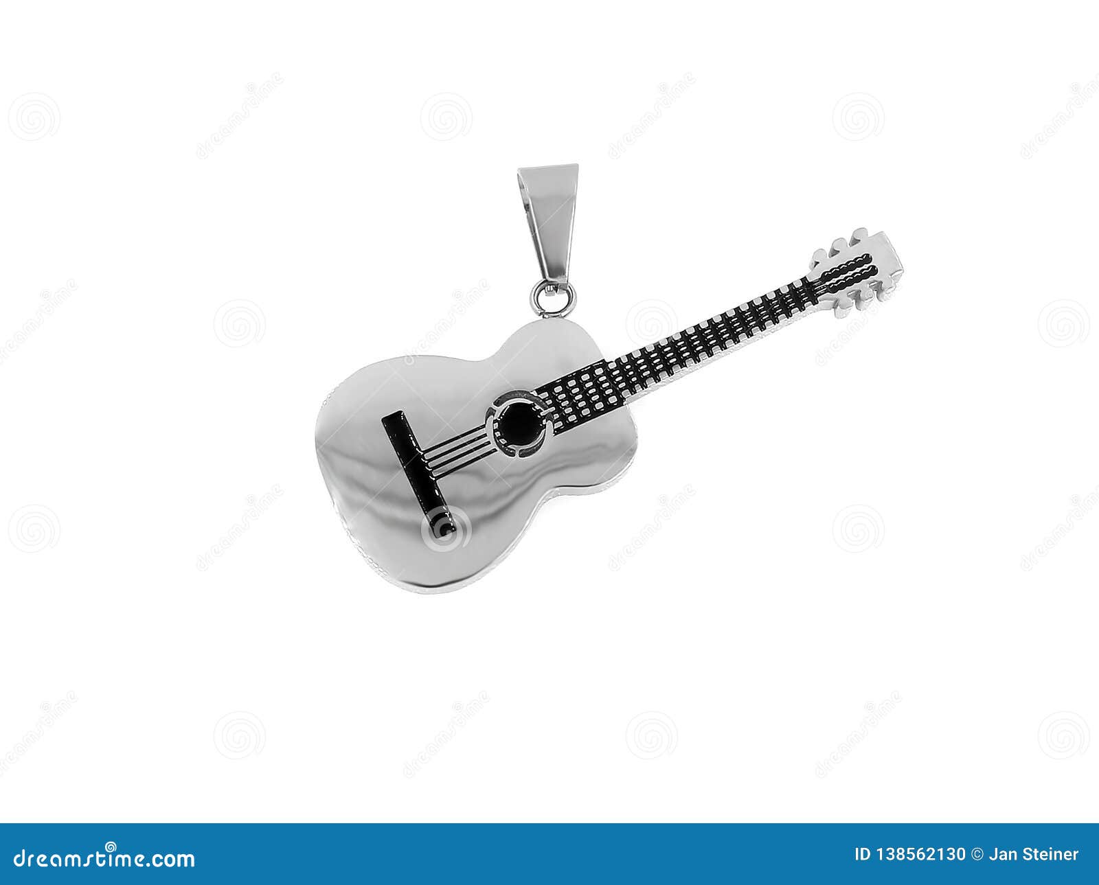 pendant guitar jewelry musicians stainless steel one background color 138562130