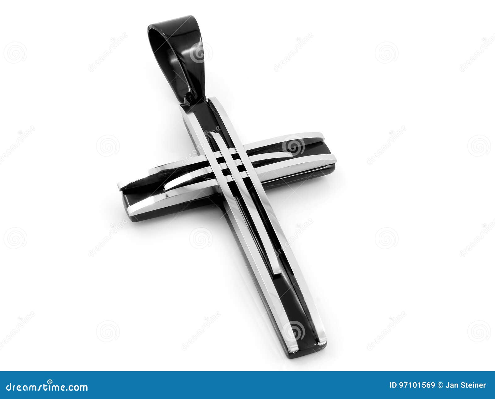 Pendant Necklace Cross - Stainless Steel Stock Image - Image of diamond ...