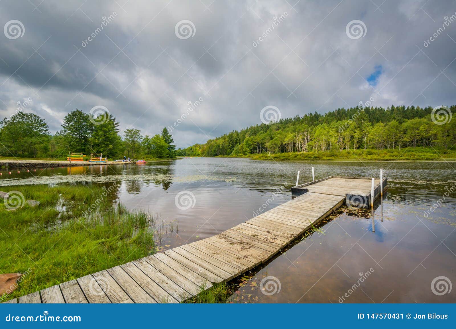 Pendleton Lake, at Blackwater Falls State Park, West Virginia Stock