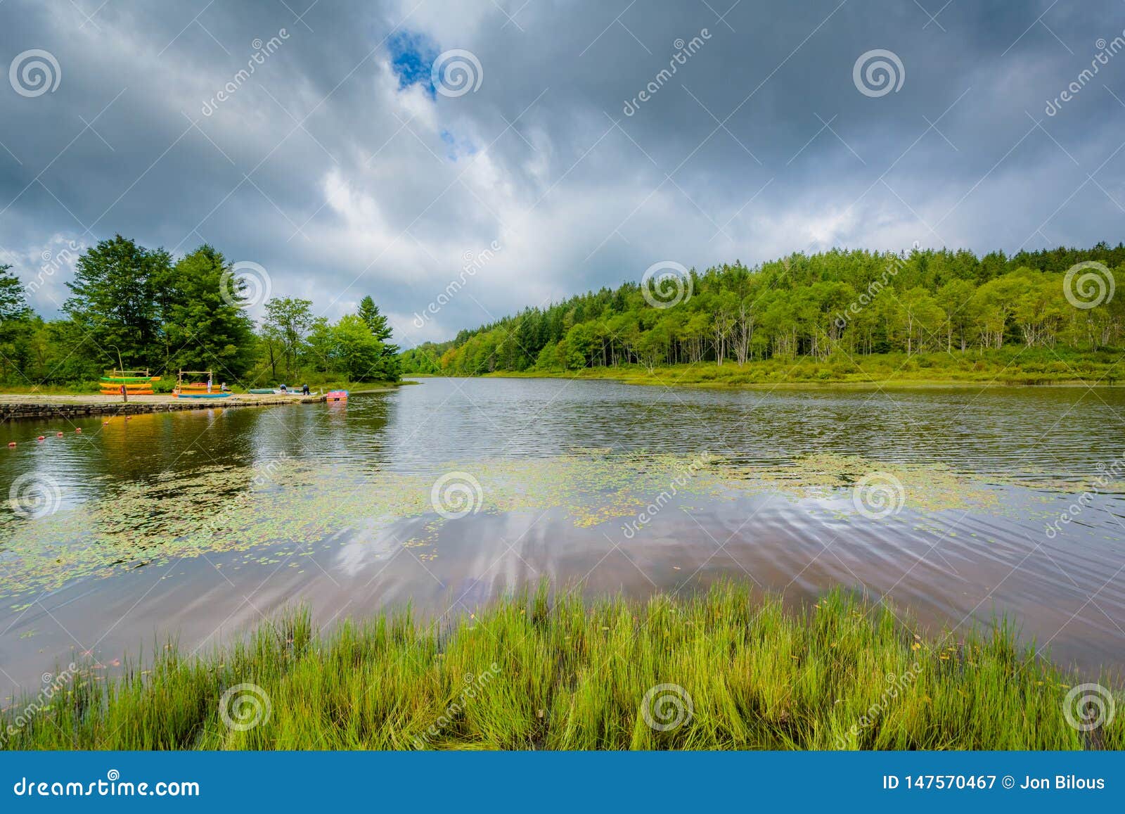 Pendleton Lake, at Blackwater Falls State Park, West Virginia Stock