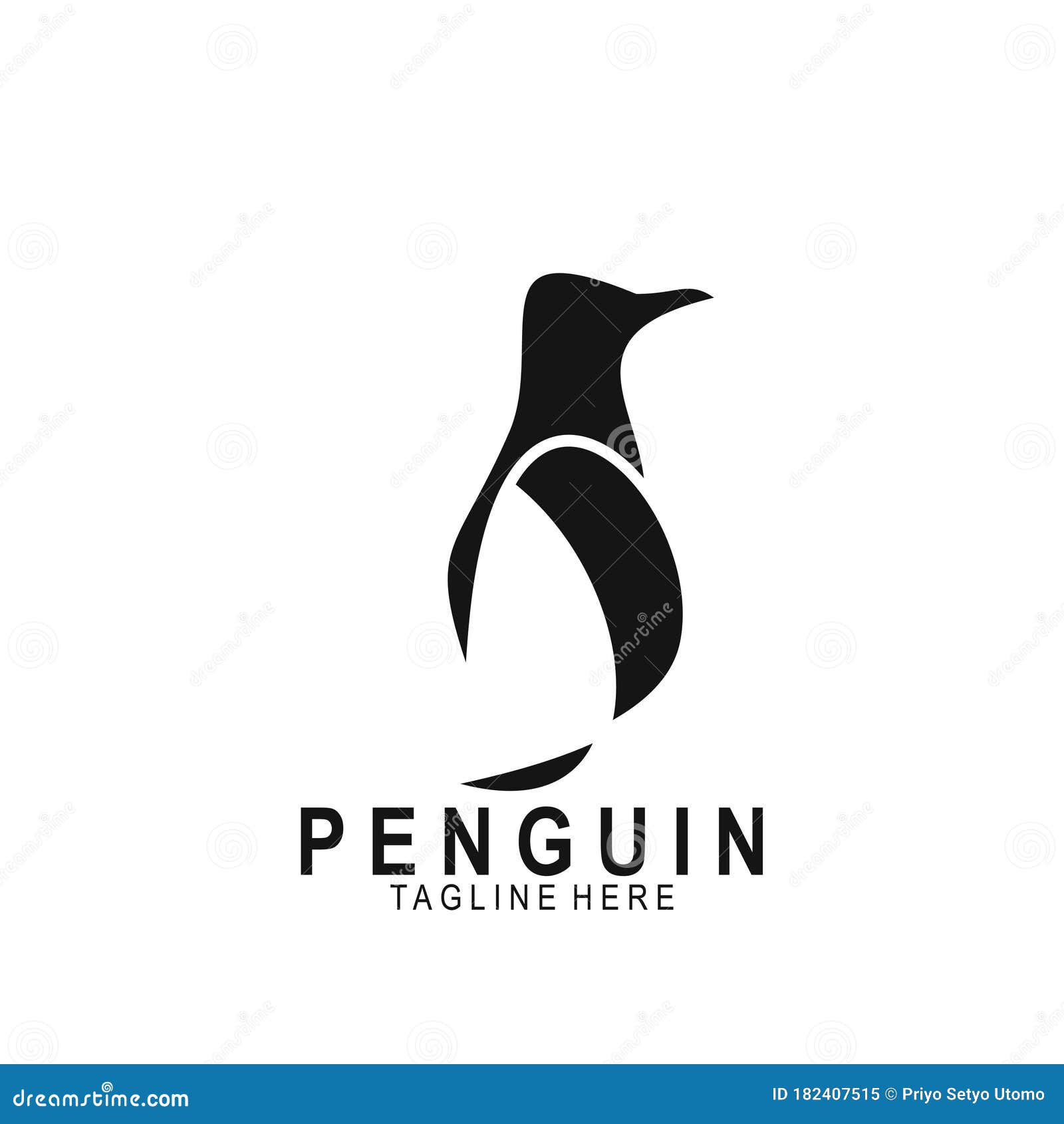 Penguin Animal Logo with Modern Design Stock Illustration ...