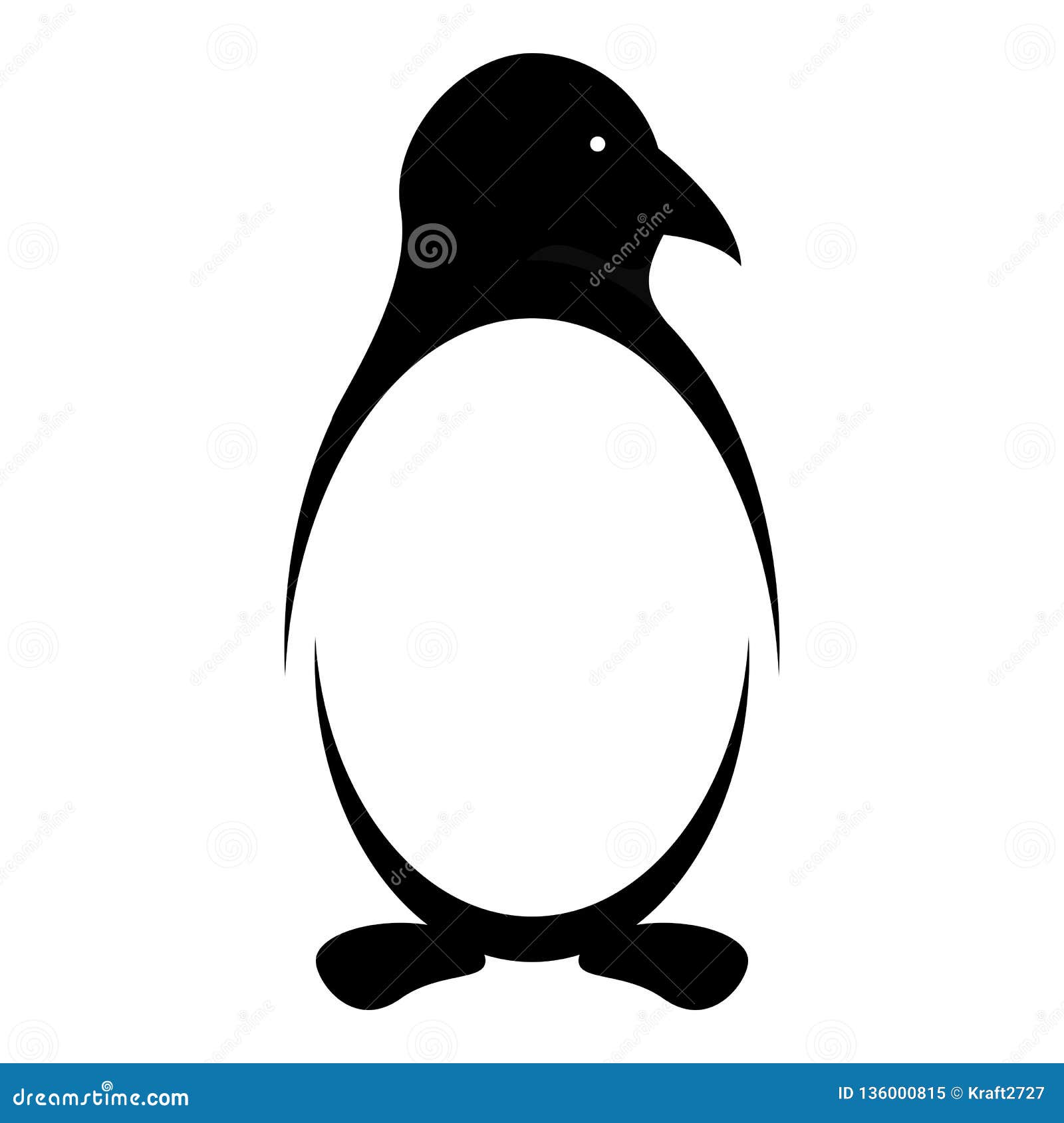 Penguin Animal Stencil Icon Stock Vector - Illustration of background,  design: 136000815