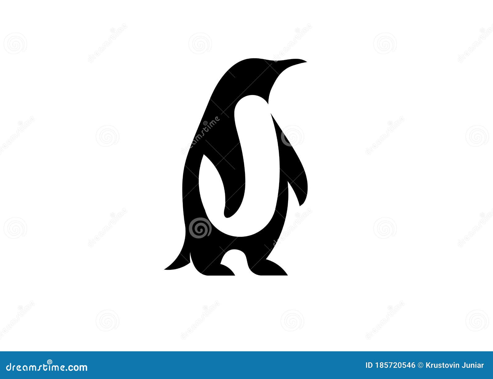 Penguin bird vector logo stock vector. Illustration of cold - 185720546