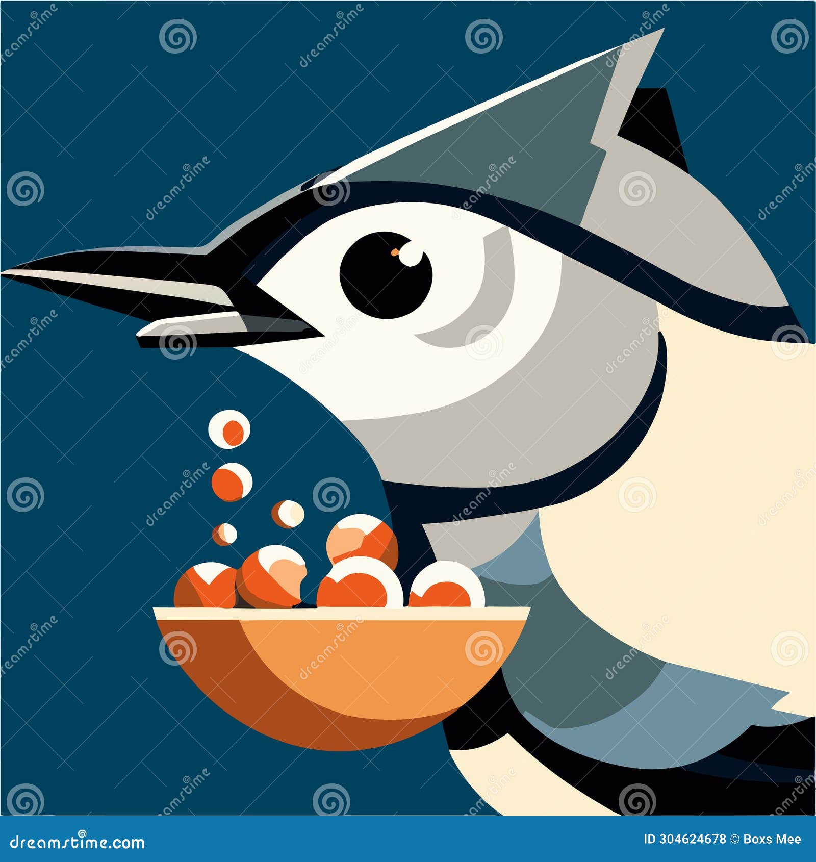 Penguin with a Bowl of Food. Vector Illustration in Flat Style ... Biology Diagrams
