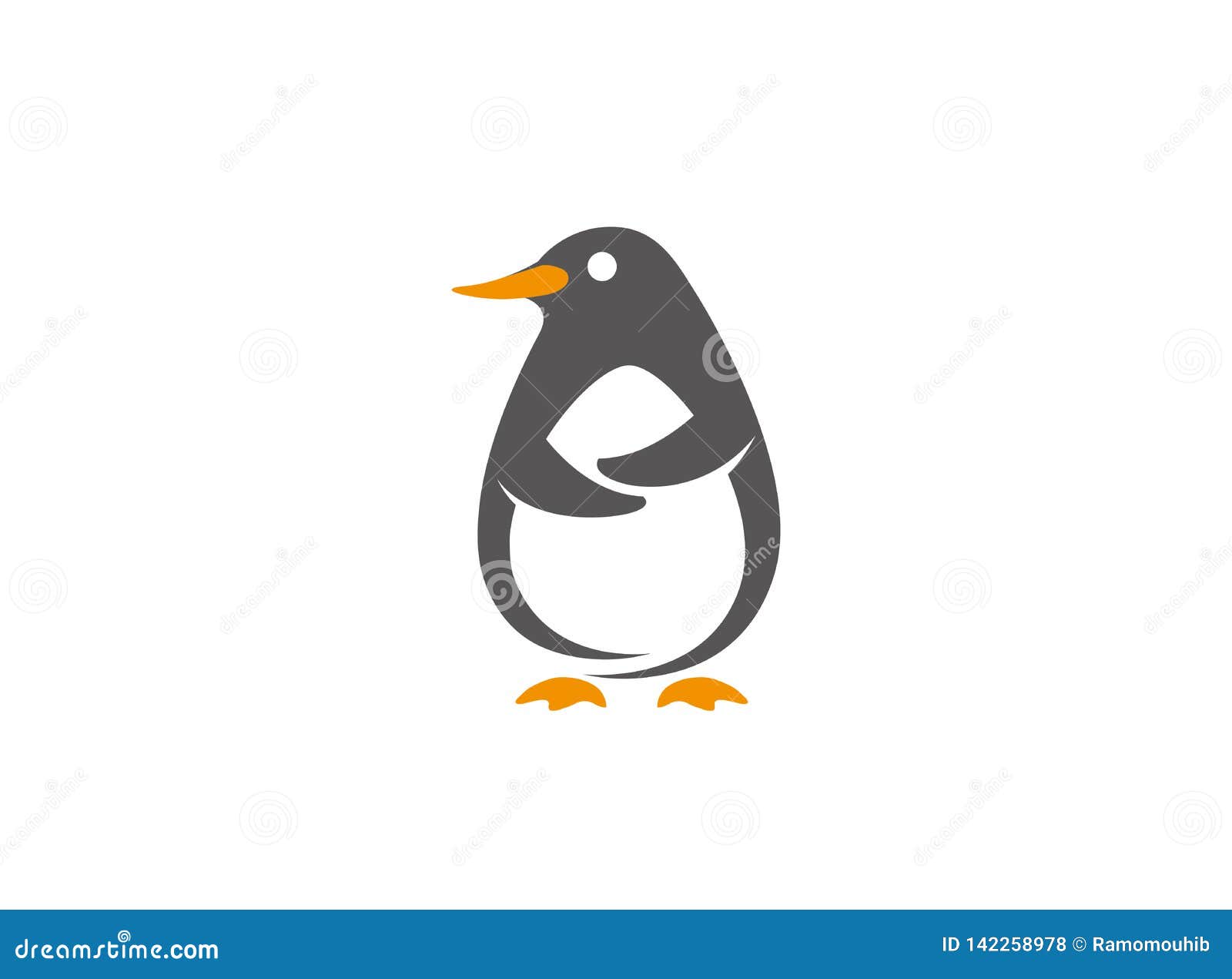Penguin Cute Animal for Logo Design Stock Illustration - Illustration ...