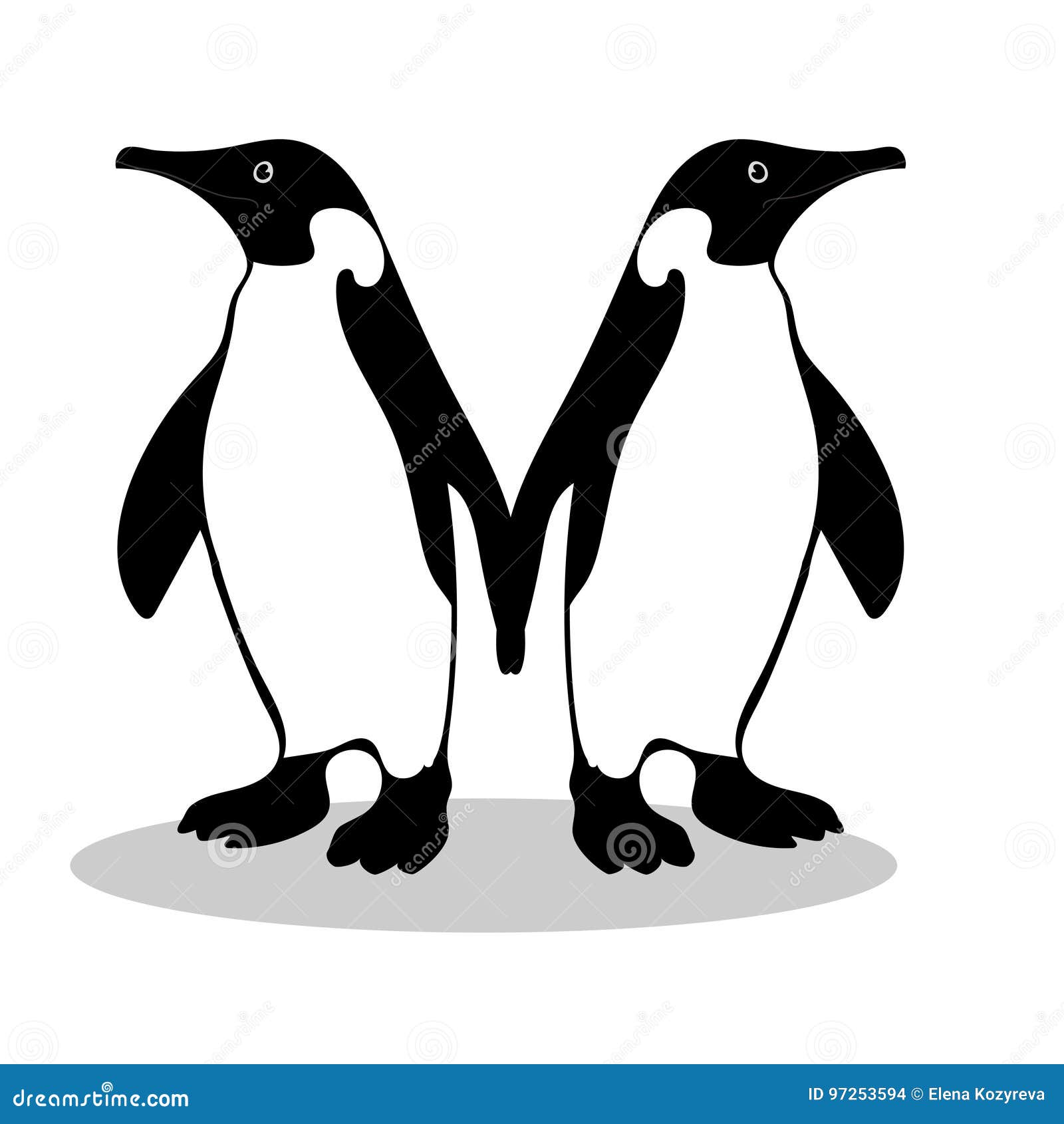 Penguin Friendship Symbol Loyalty Stock Vector - Illustration of baby ...