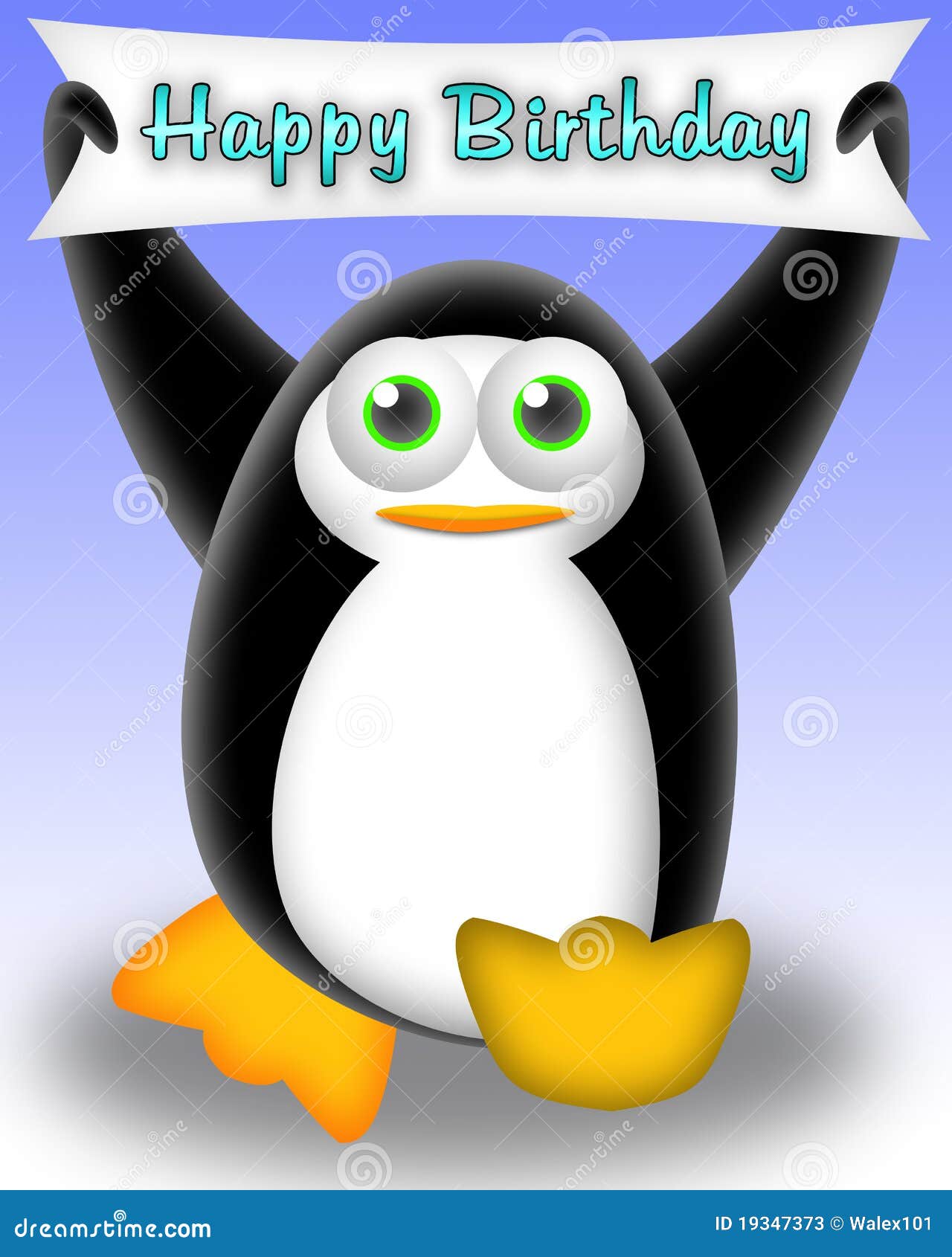 Penguin Happy Birthday Stock Photos Image 19347373