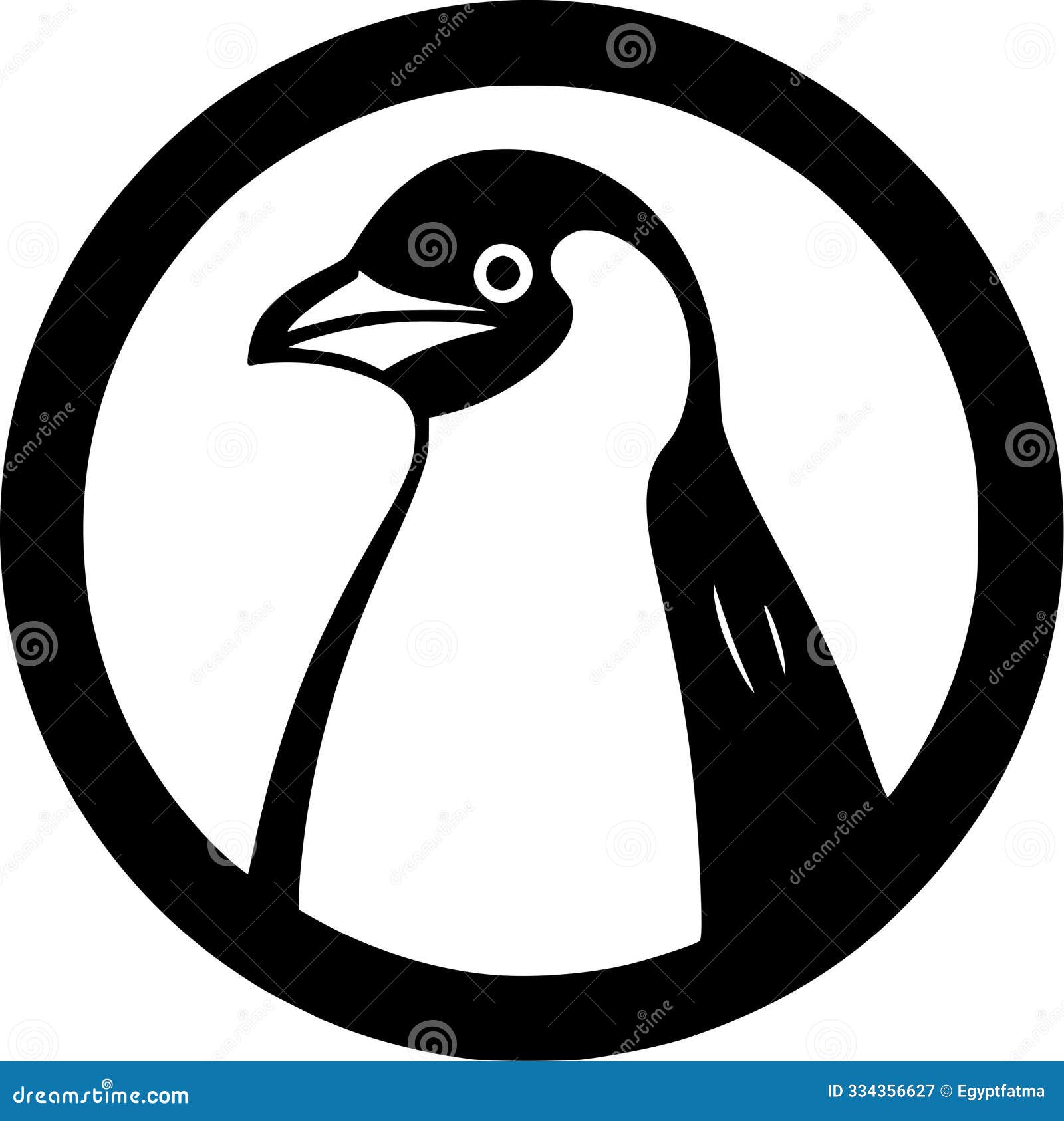 penguin - minimalist and simple silhouette -  