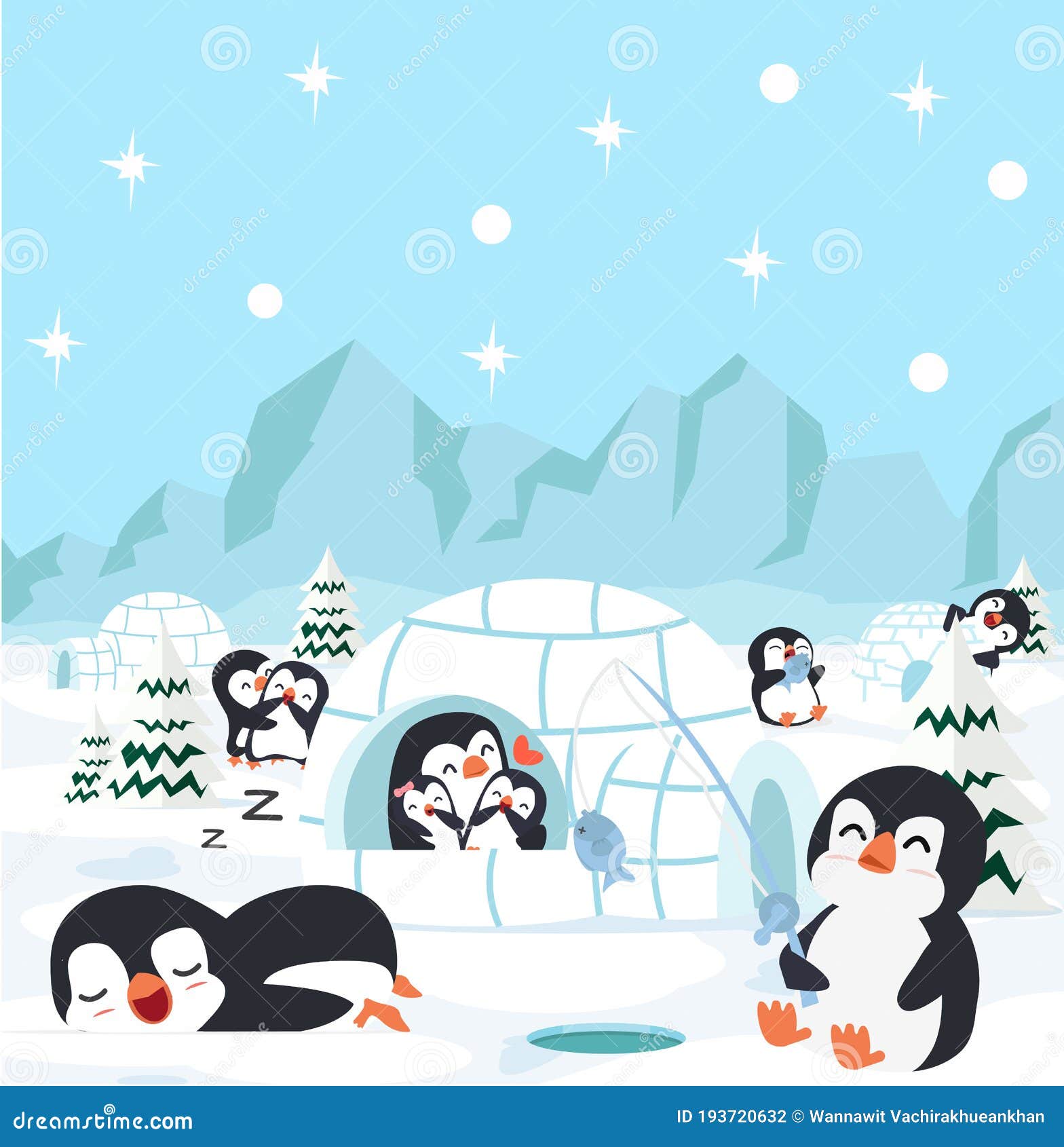 Penguin with North Pole Arctic Background Concept Stock Vector - Illustration of design, icon: 193720632 Penguin with North Pole Arctic Background Concept Stock Vector - Illustration of design, icon: 193720632