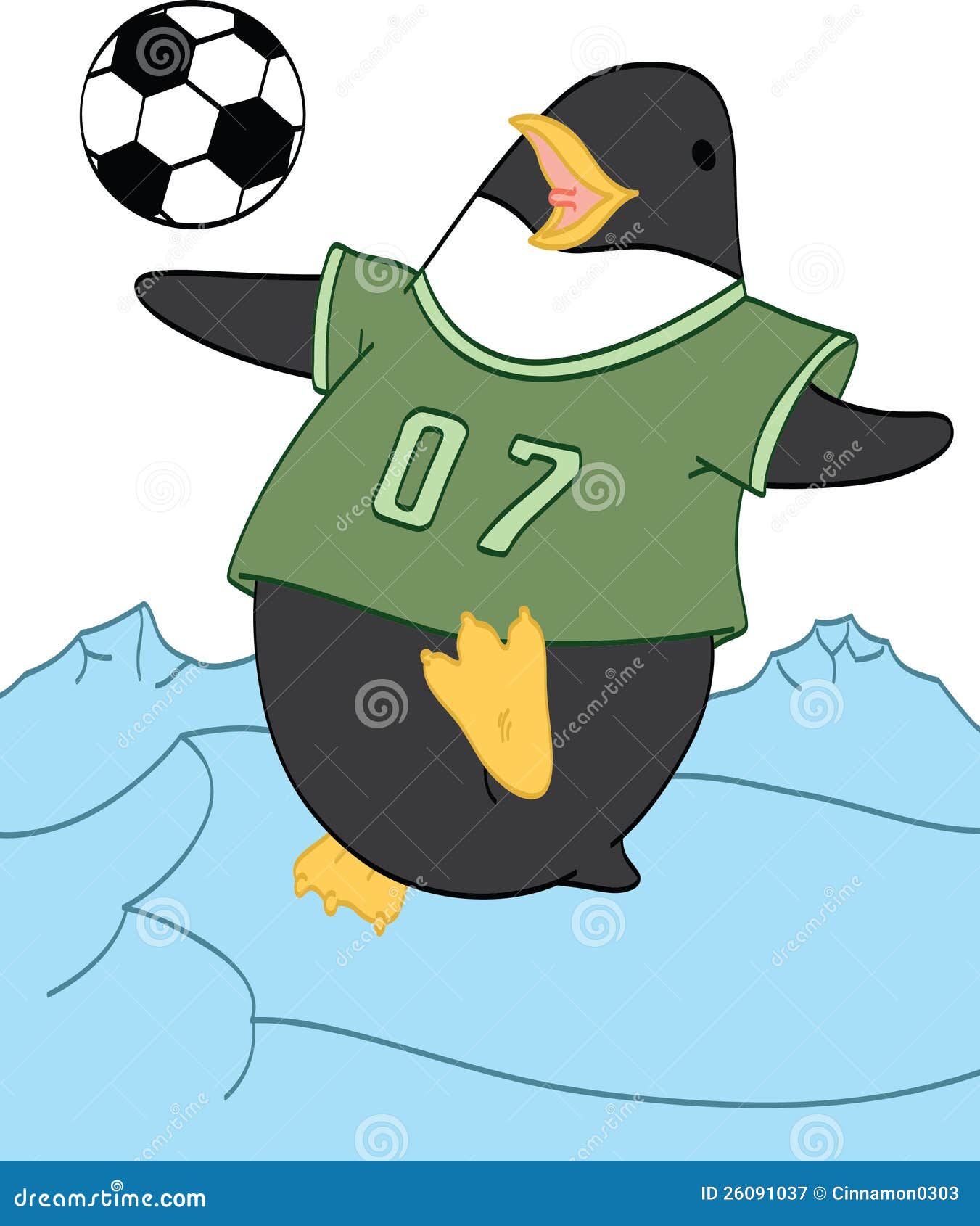 Penguin Playing Soccer Royalty Free Stock Photography Image 26091037