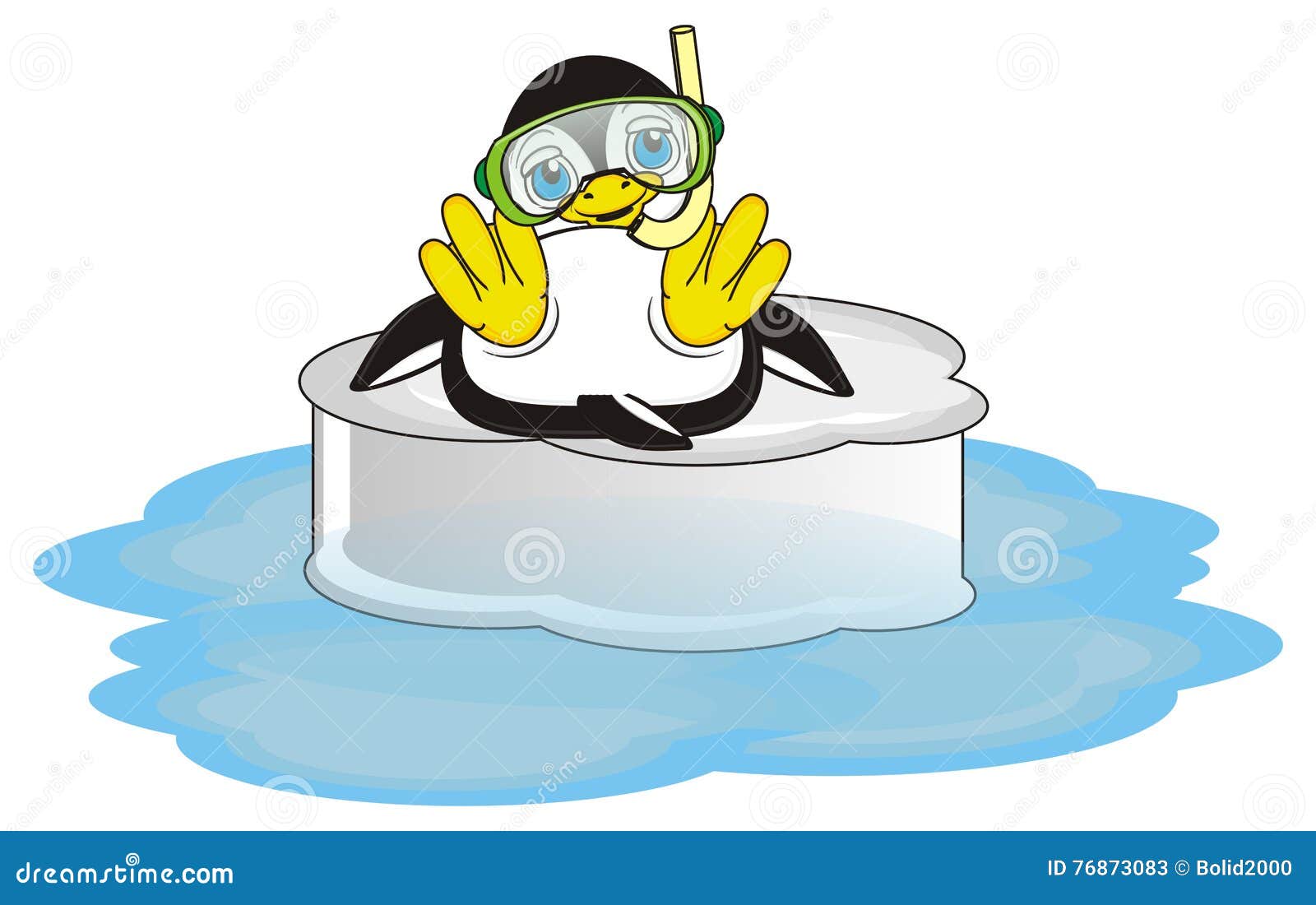 Penguin Ready To the Diving Stock Illustration Illustration of animal