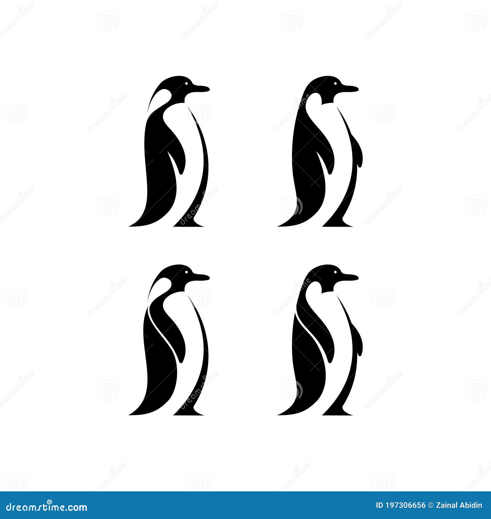 Penguin Set Logo Illustration, Good for Mascot Delivery or Logistic ...