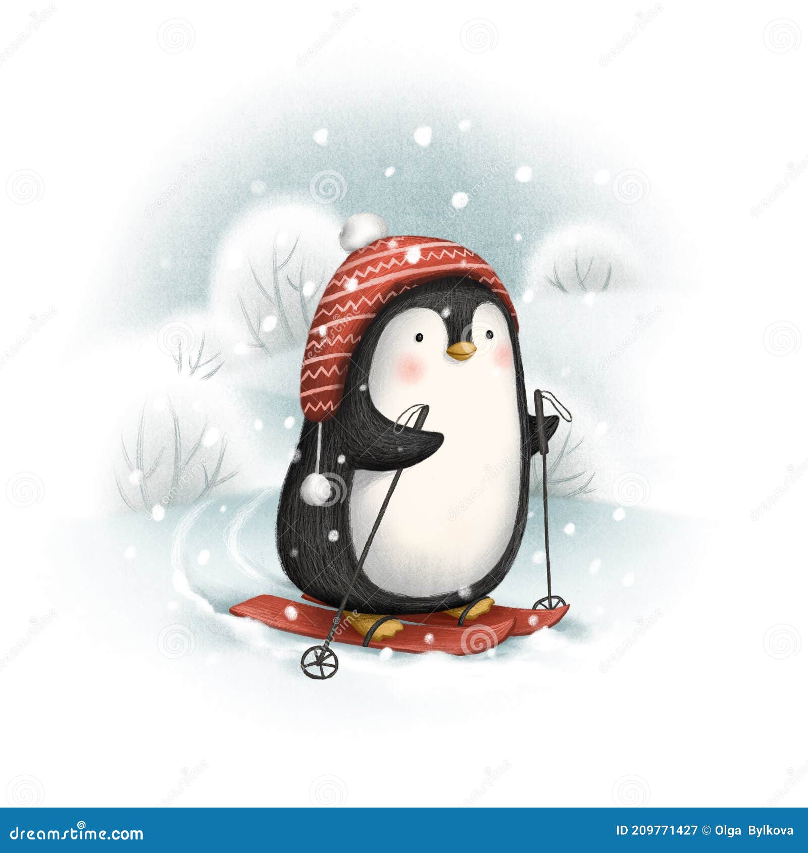 Penguin on Skis. Cute Illustration of Baby Animals. Winter Illustration, Postcard. Stock Illustration - Illustration of slide, christmas: 209771427 Penguin on Skis. Cute Illustration of Baby Animals. Winter Illustration, Postcard. Stock Illustration - Illustration of slide, christmas: 209771427