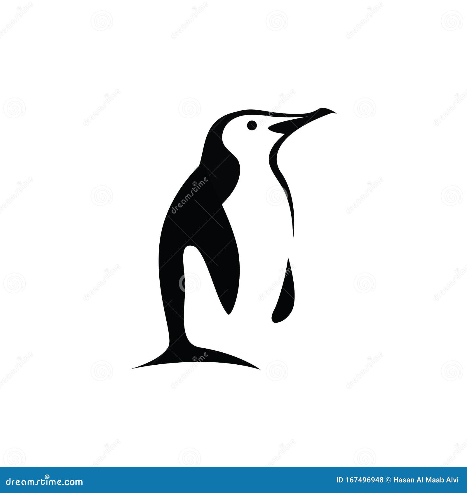 Penguin Vector Logo Design Template. Stock Vector - Illustration of ...