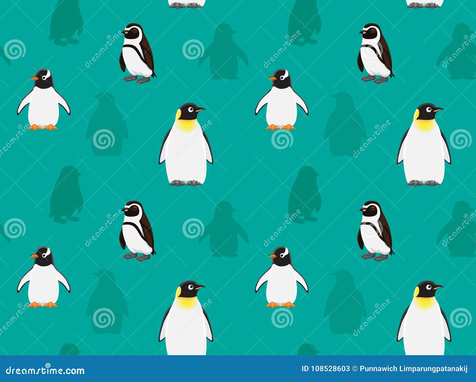 Penguin Wallpaper 6 stock vector. Illustration of cute - 108528603