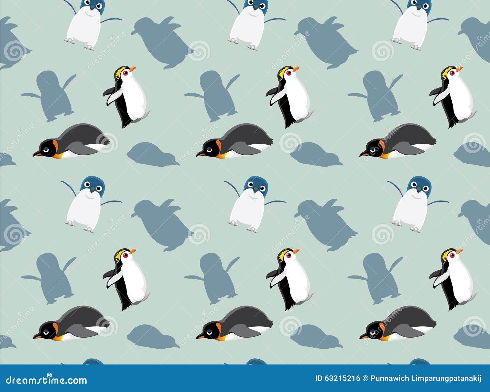 Penguin Wallpaper Vector Illustration 1 Stock Vector - Illustration of  winter, cute: 63215216