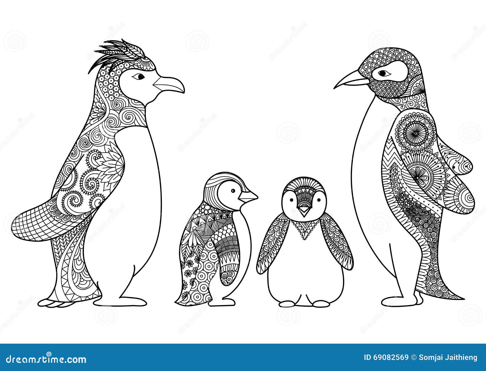 Image result for adult coloring penguins