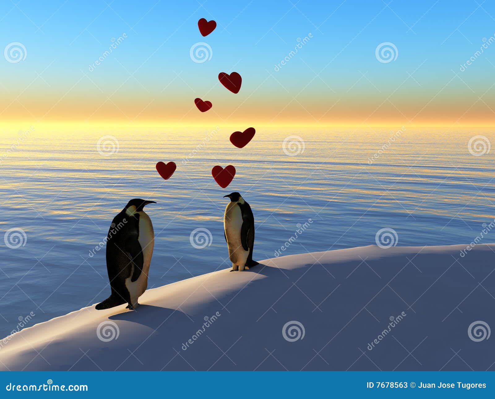 Two Penguins In Love
