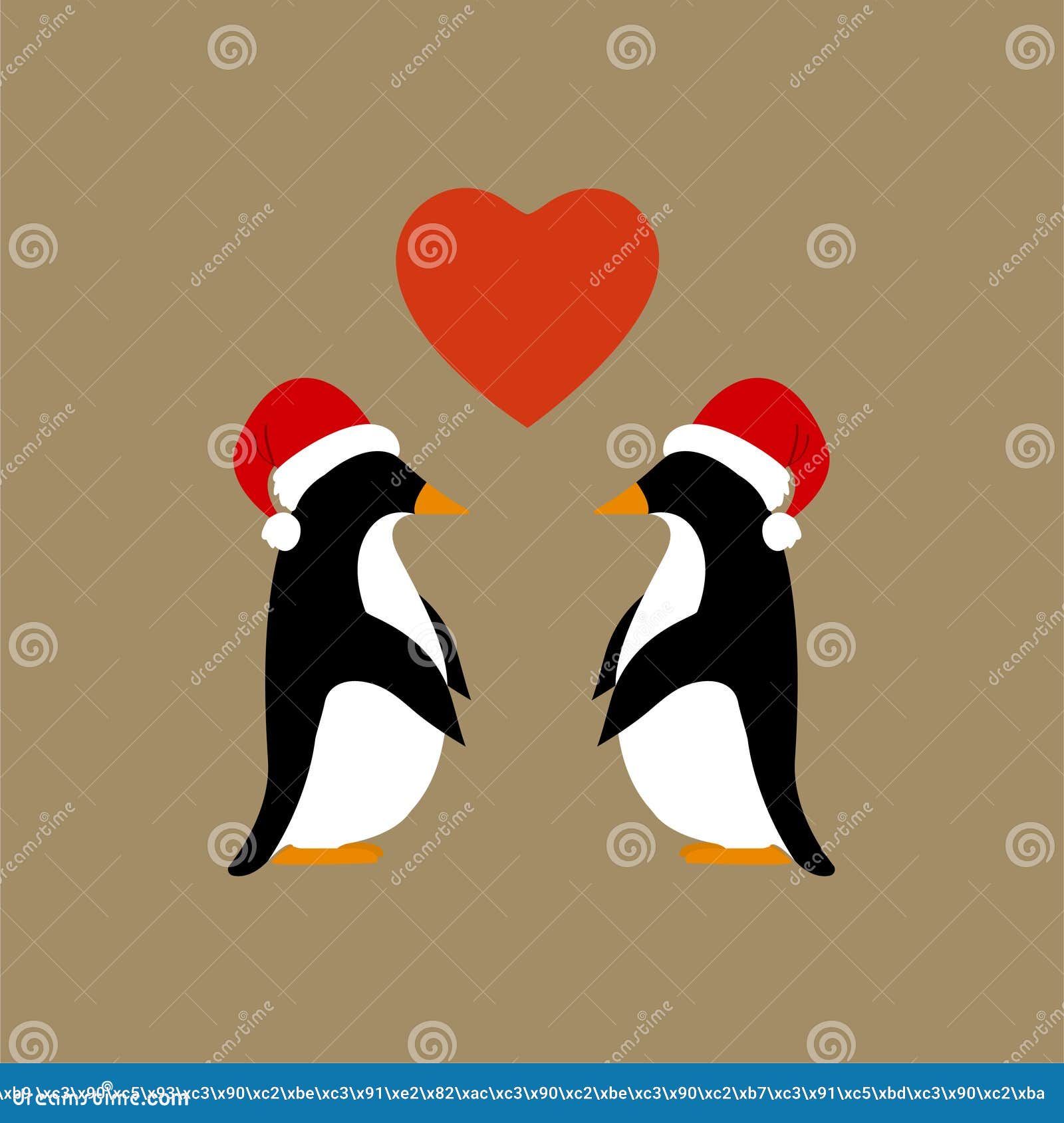 Two Penguins In Love. Cute Pixel Penguins. 8 Bit Vector Illustration ...