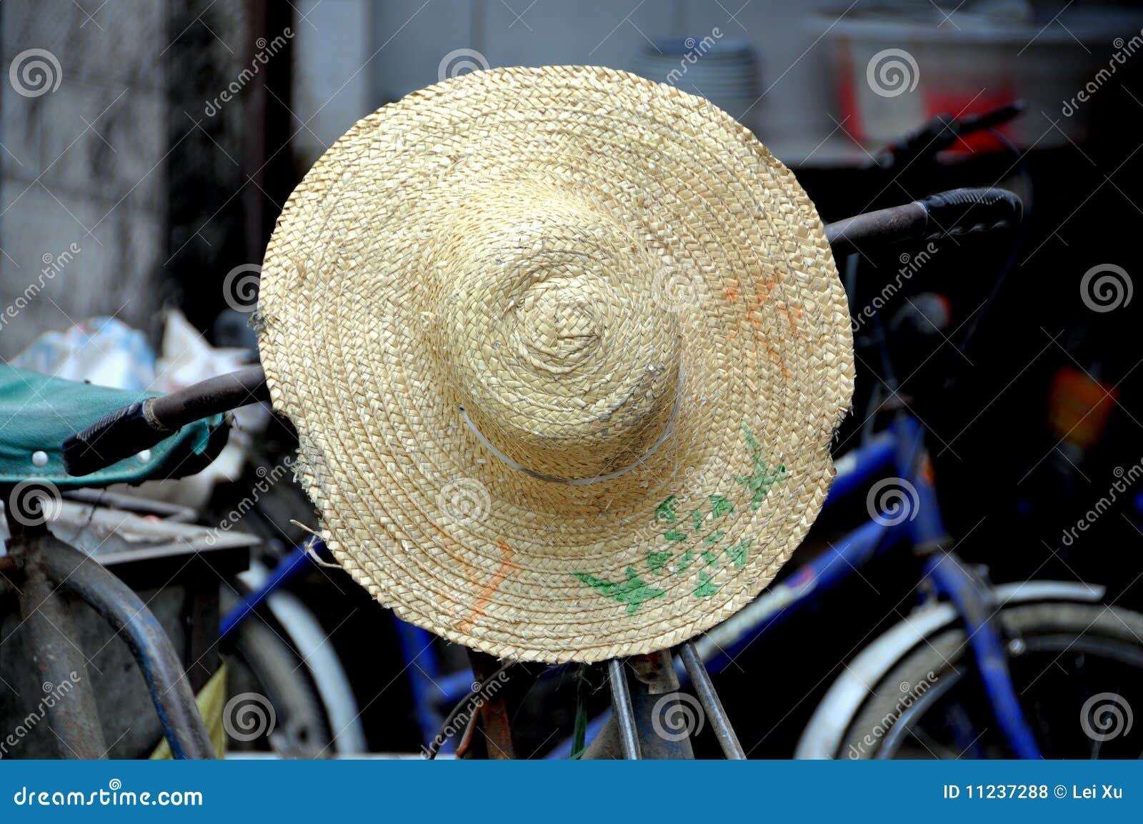 Pengzhou, China Farmer S Straw Hat Stock Photo Image of shop