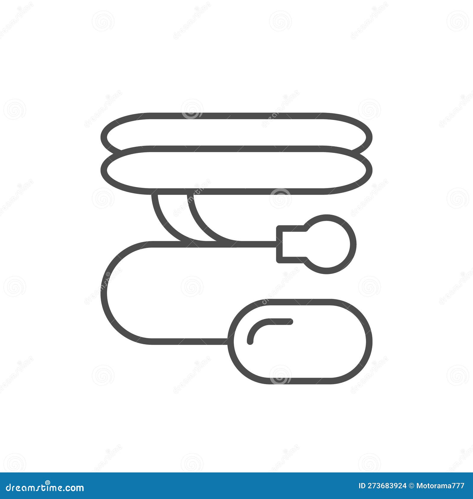 Penis Prosthesis Line Outline Icon Stock Vector Illustration of