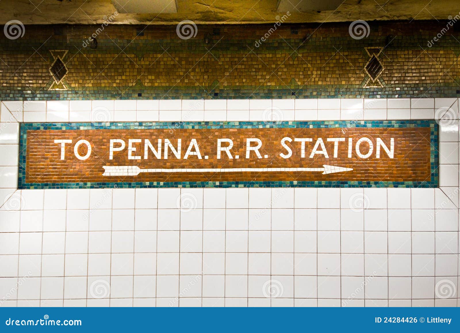 Penn Station NYC Subway stock photo. Image of midtown 24284426
