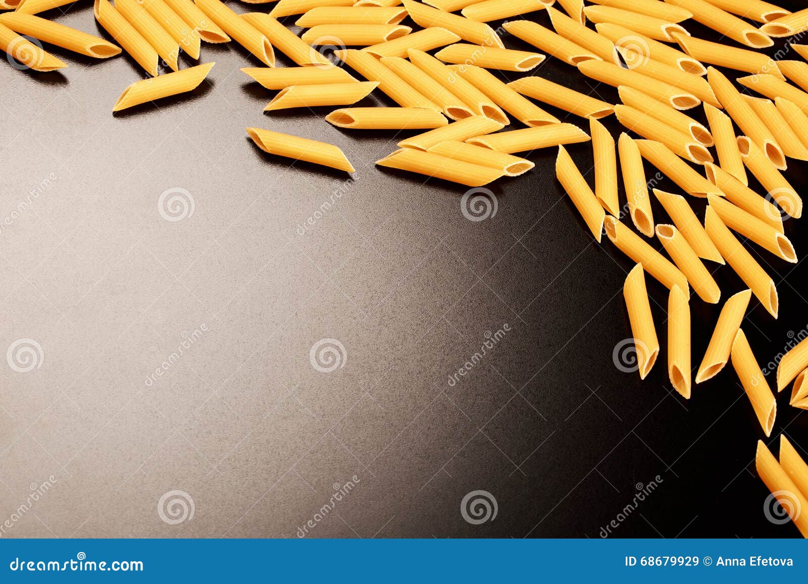 Penne Italian Pasta Like a Frame Stock Image Image of menu, black 68679929